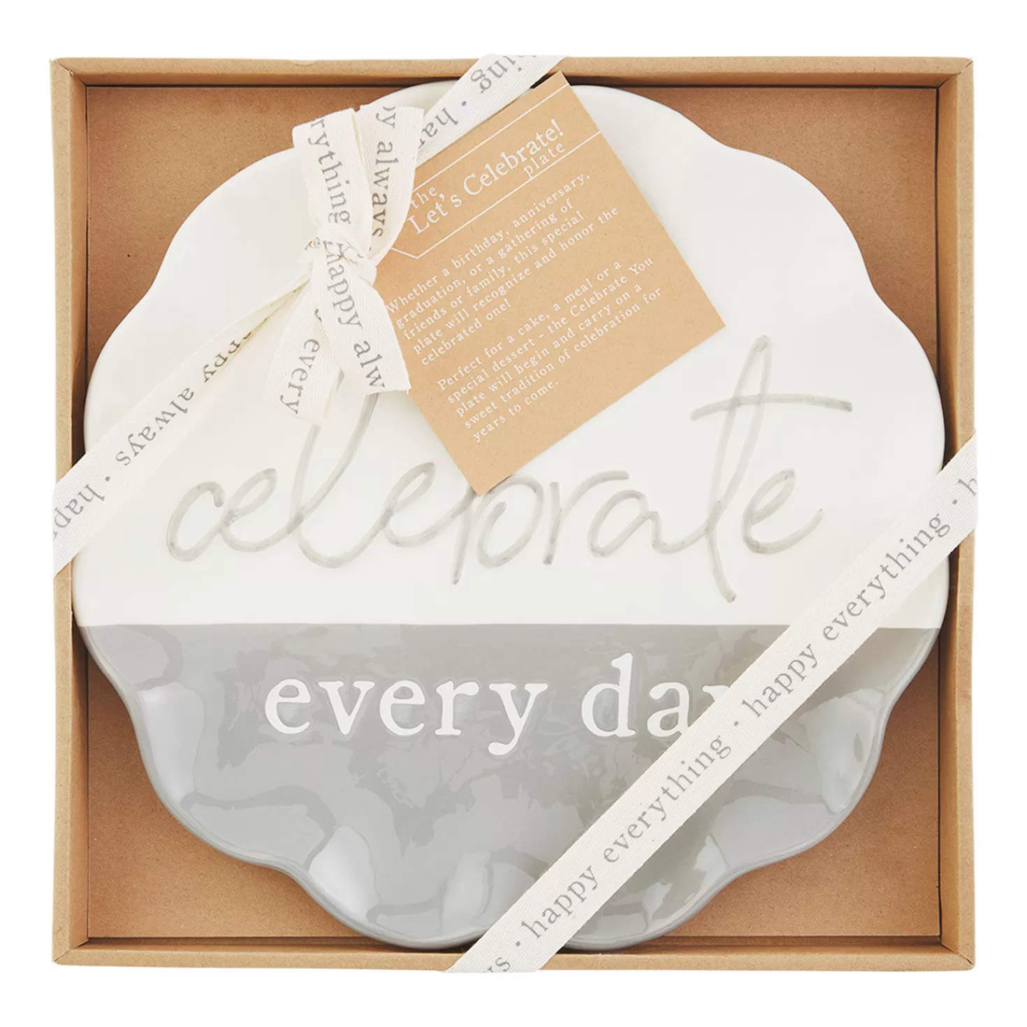 Birthday>Hallmark Mud Pie Celebrate Every Day Plate, 11.5"