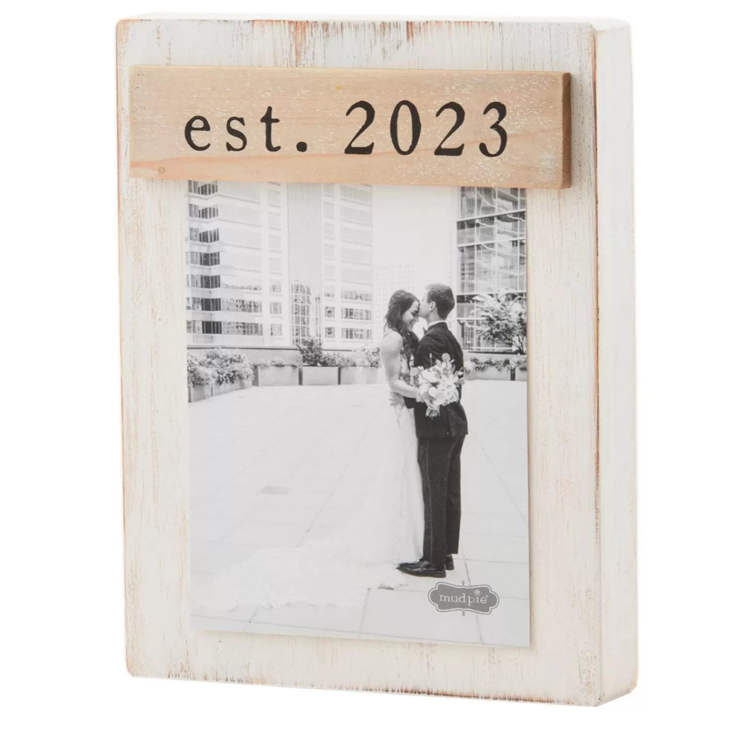 Best Sale Mud Pie Est. 2023 Magnetic Wooden Block Frame Wedding