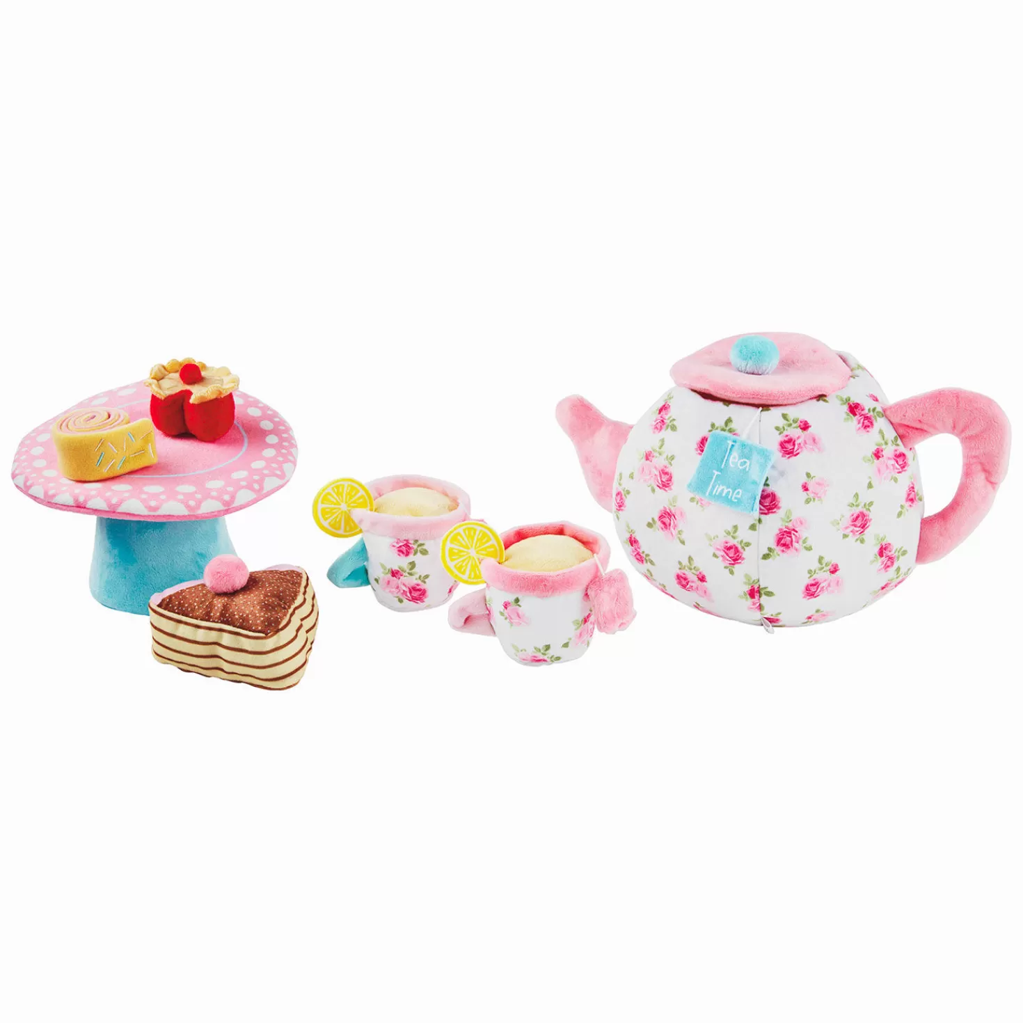 Cheap Mud Pie Plush Tea Party Toy Set, 7 Pieces Baby