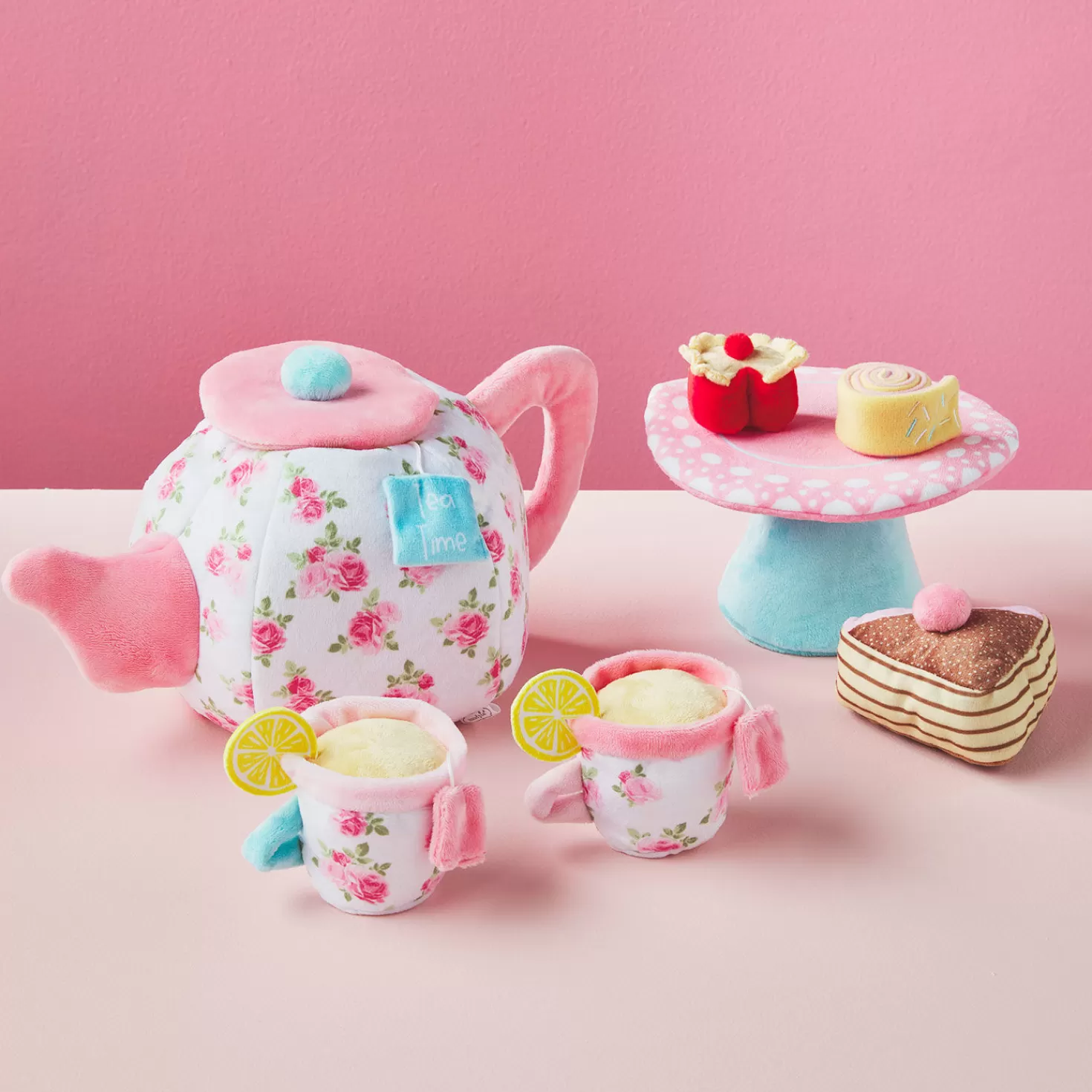 Cheap Mud Pie Plush Tea Party Toy Set, 7 Pieces Baby