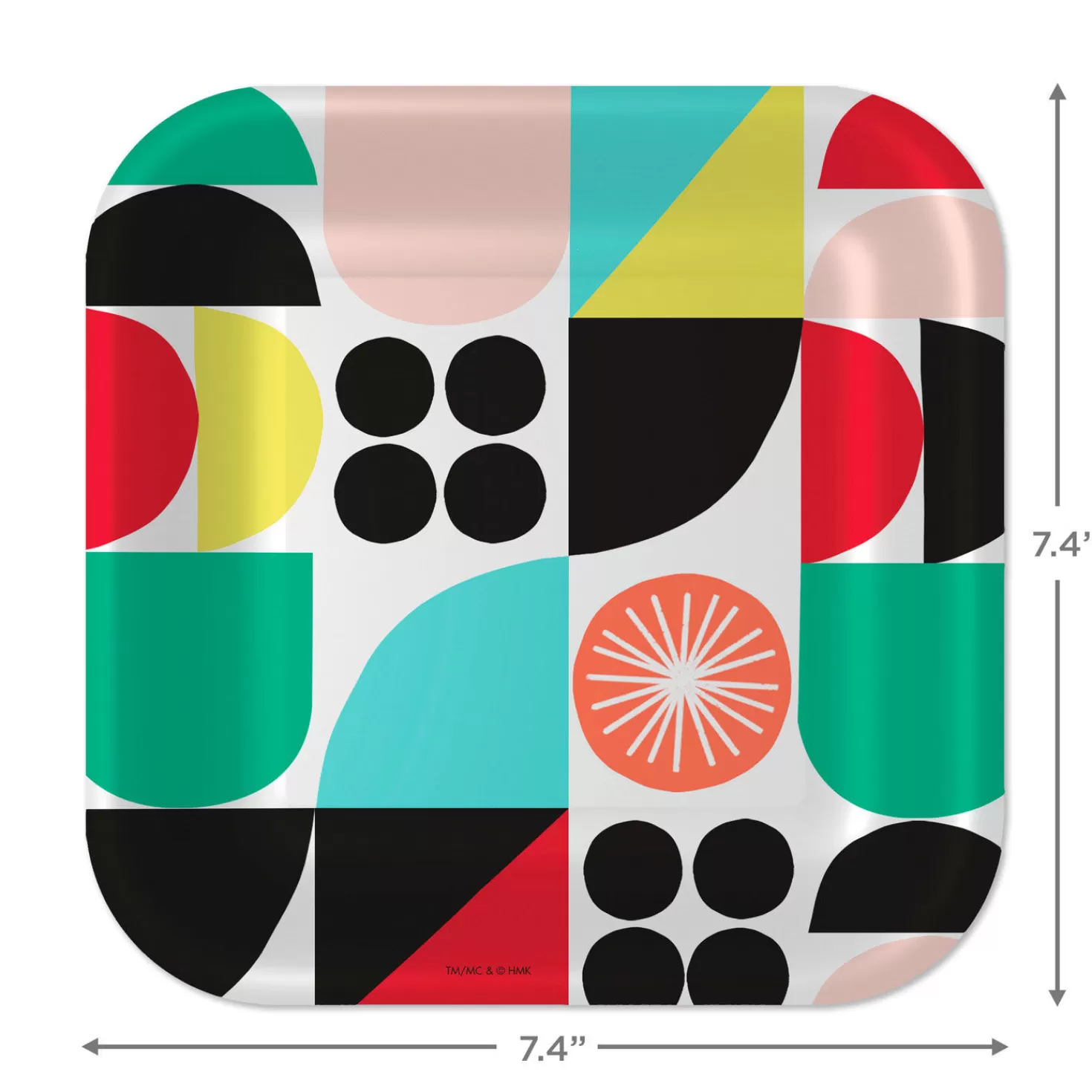 Sale Multicolor Mod Square Dessert Plates, Set Of 8 Graduation