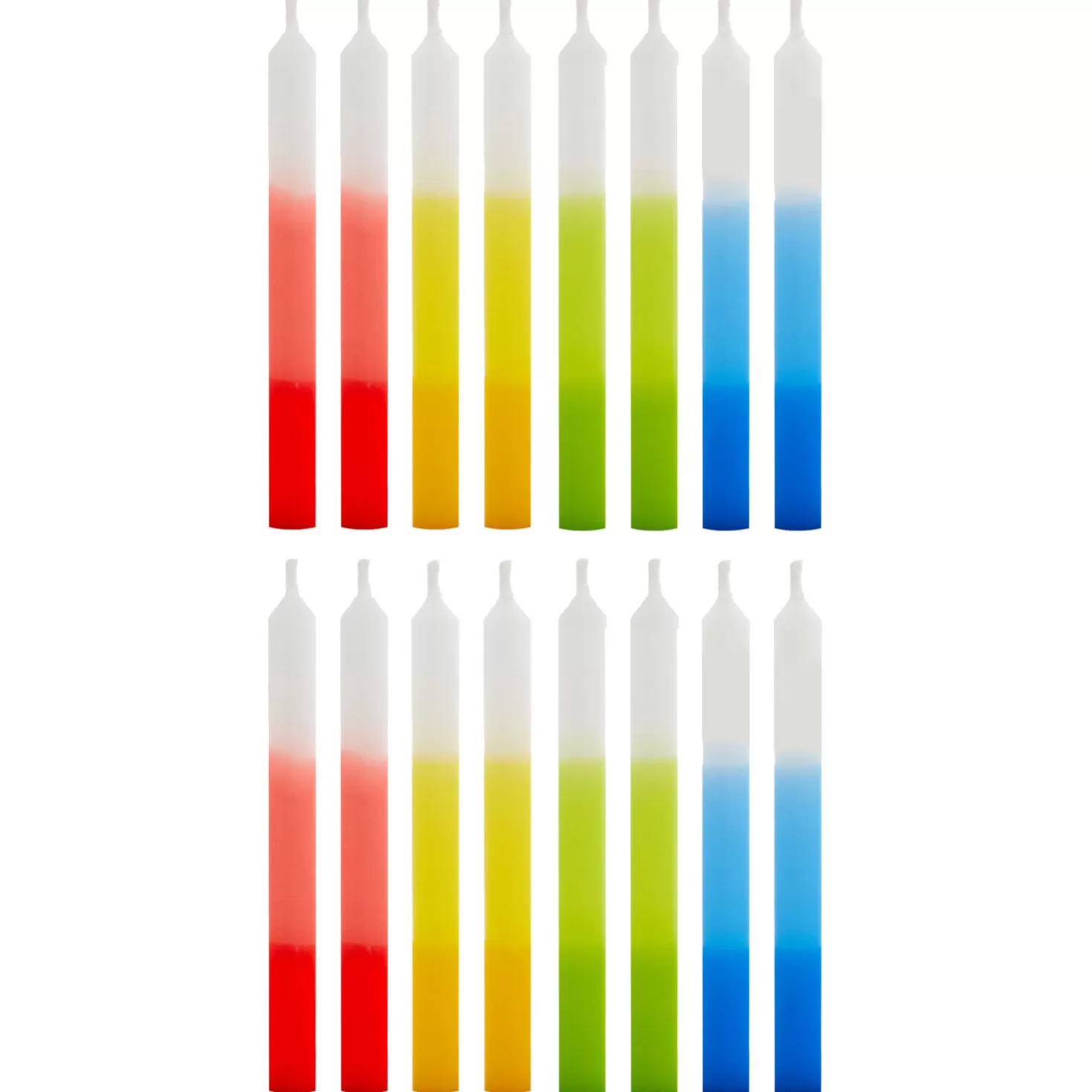 Birthday>Hallmark Multicolor Ombre Stripe Birthday Candles, Set Of 16