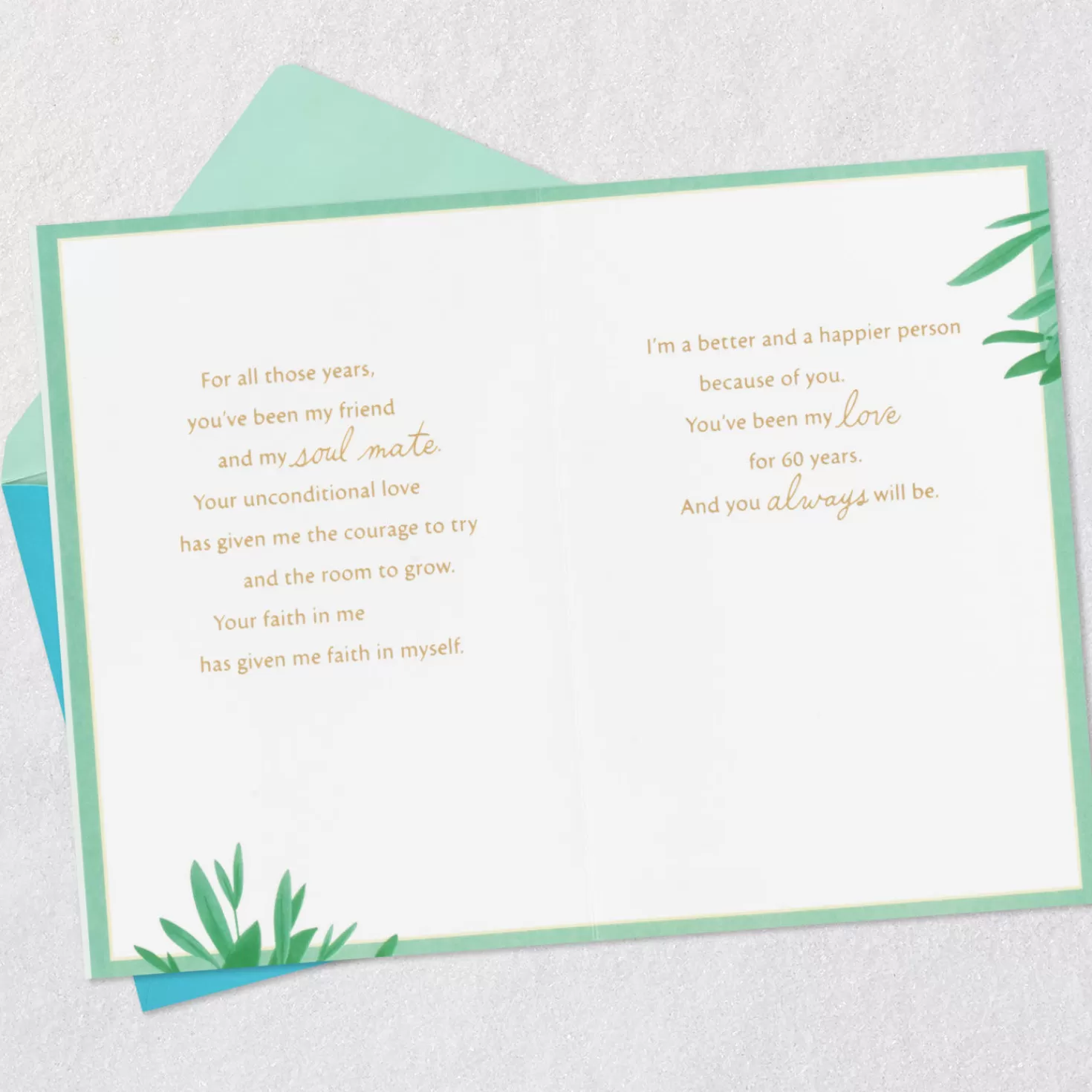 Anniversary>Hallmark My Friend And My Soulmate 60Th Anniversary Card For Spouse