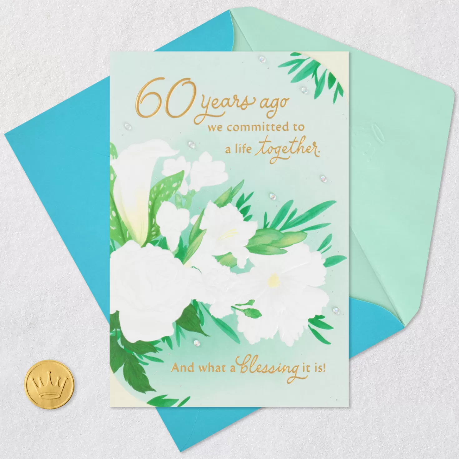 Anniversary>Hallmark My Friend And My Soulmate 60Th Anniversary Card For Spouse
