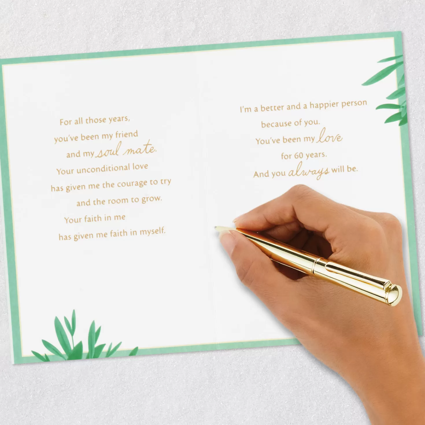 Anniversary>Hallmark My Friend And My Soulmate 60Th Anniversary Card For Spouse