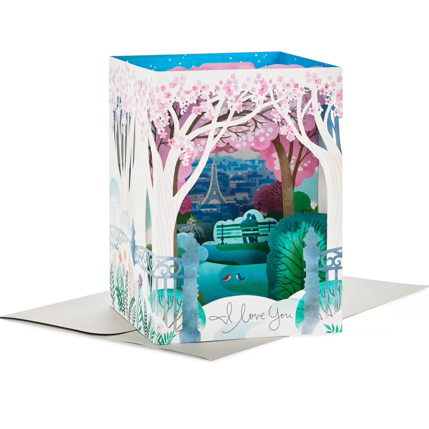 Anniversary>Hallmark My Love Romantic Eiffel Tower 3D Pop-Up Anniversary Card