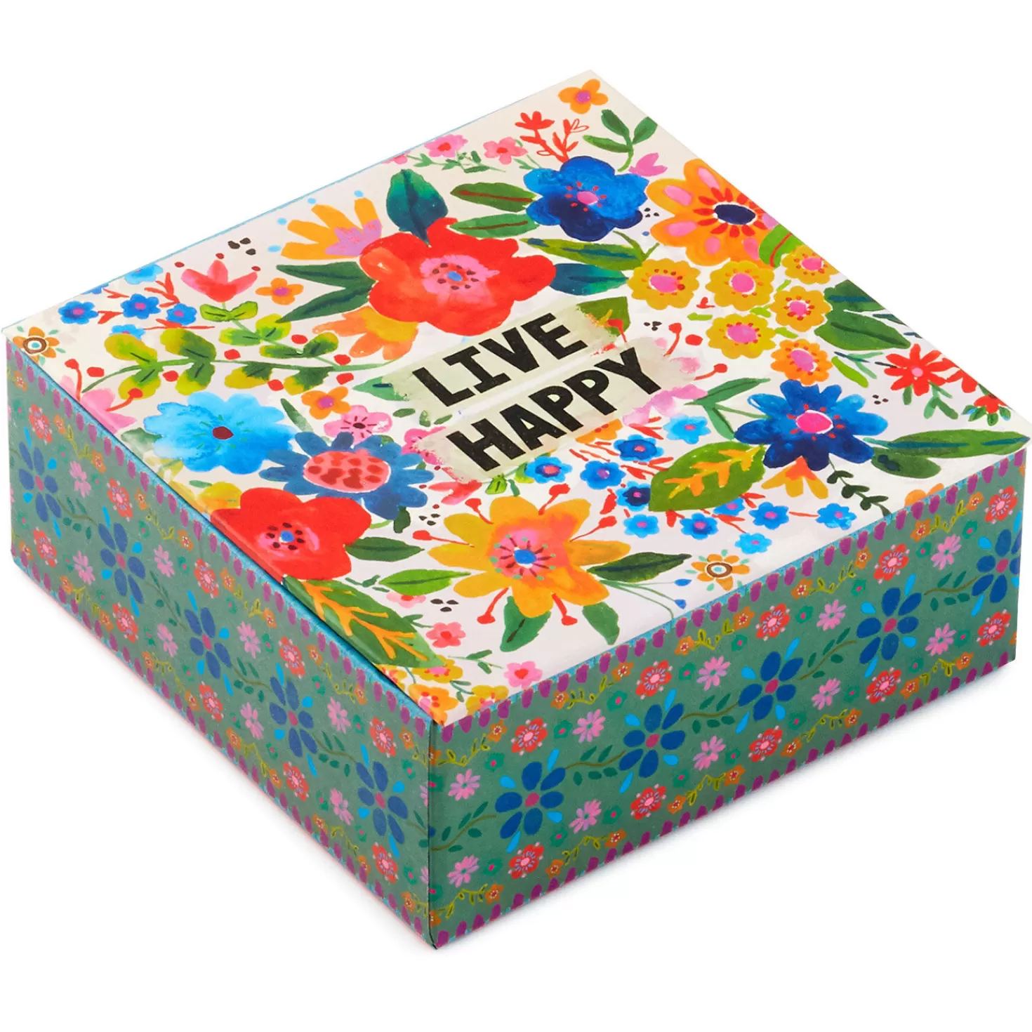 New Natural Life Live Happy Floral Happy Box Gift Set, 6 Pieces Encouragement