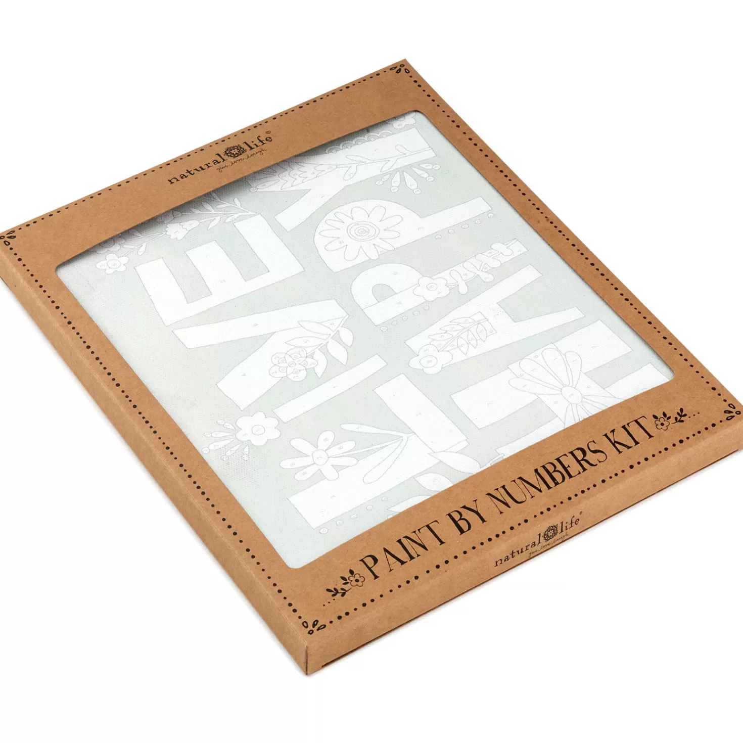 Fashion Natural Life Live Happy Paint By Number Wrapped Canvas Kit, 12X10 Encouragement