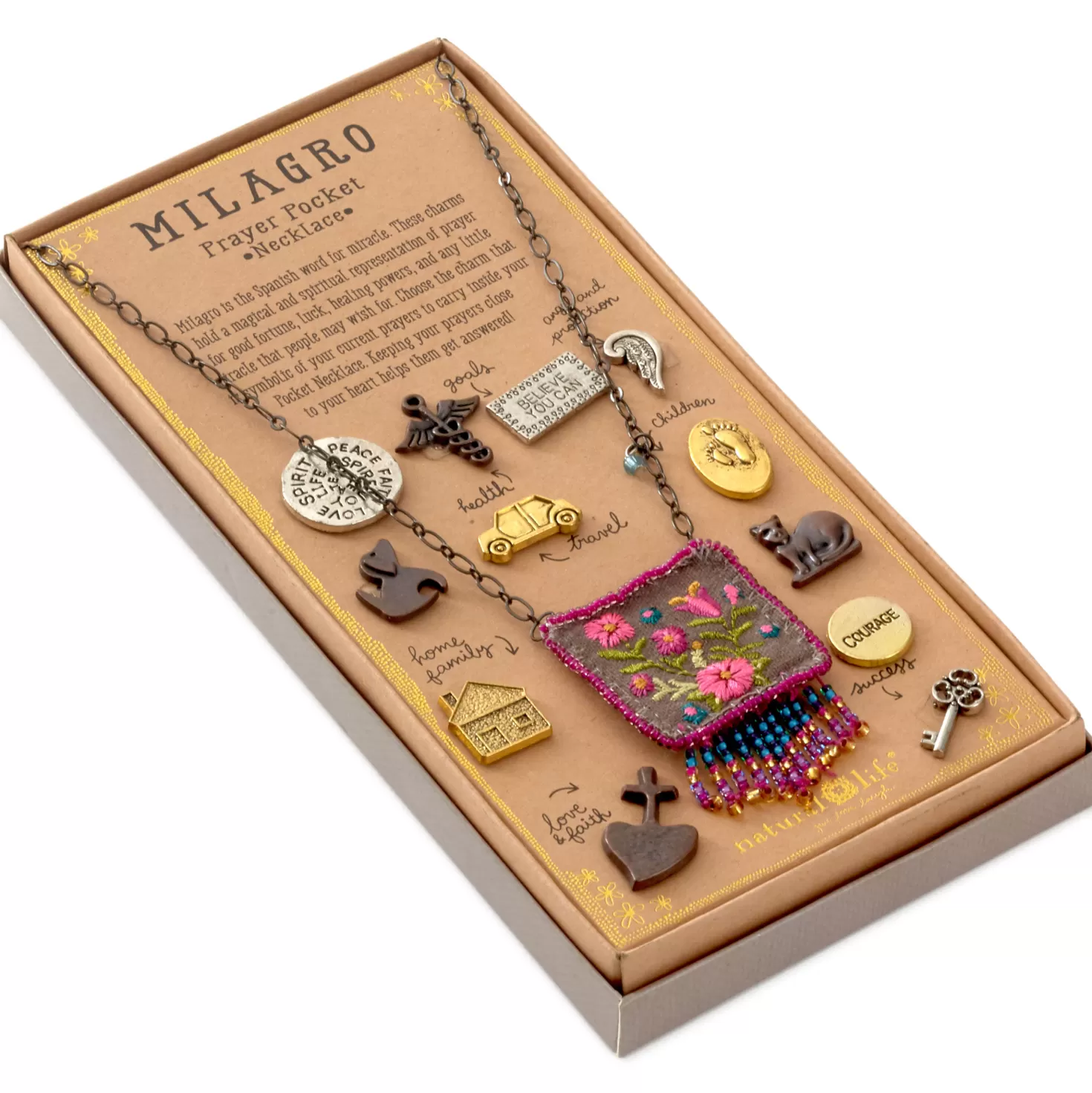 Flash Sale Natural Life Milagro Prayer Pocket Necklace Encouragement