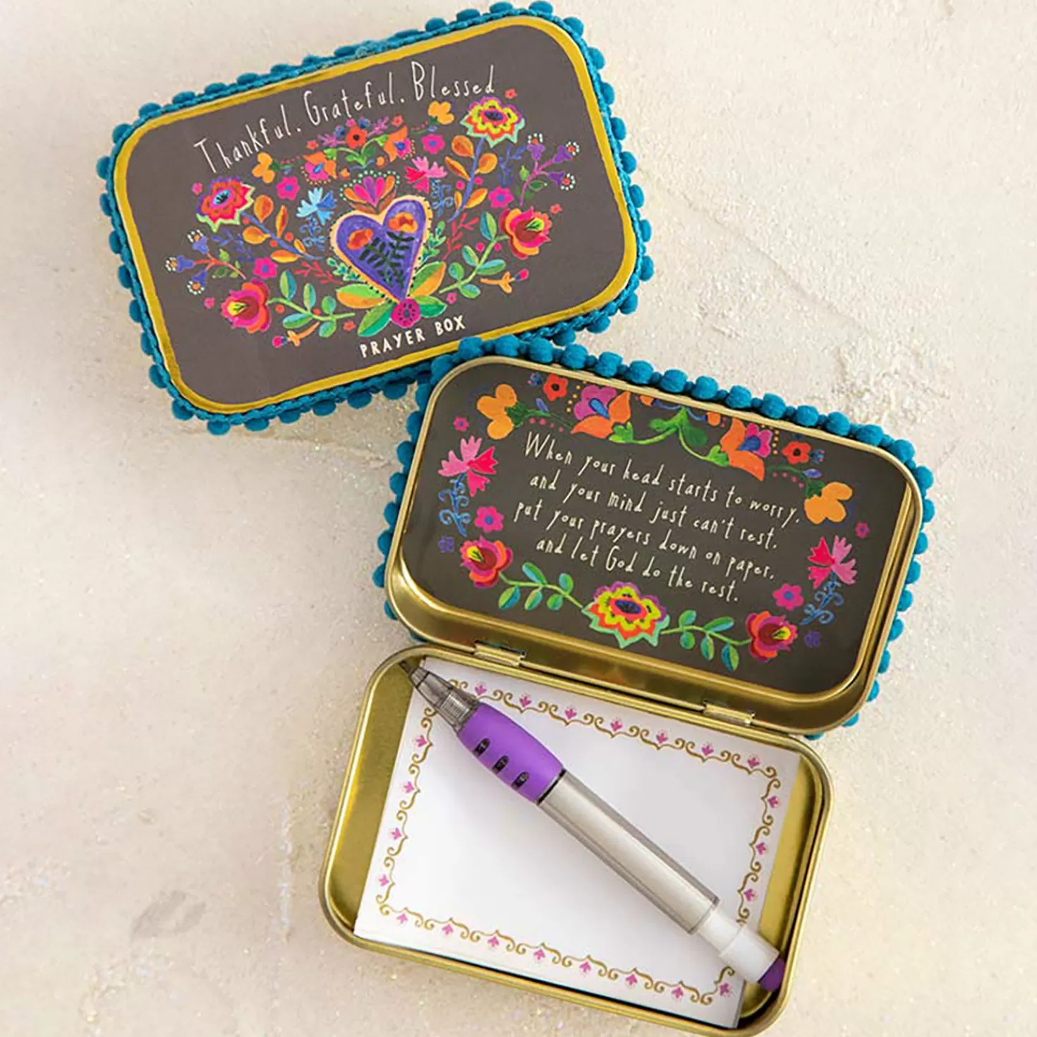 Flash Sale Natural Life Thankful Grateful Blessed Prayer Box Encouragement