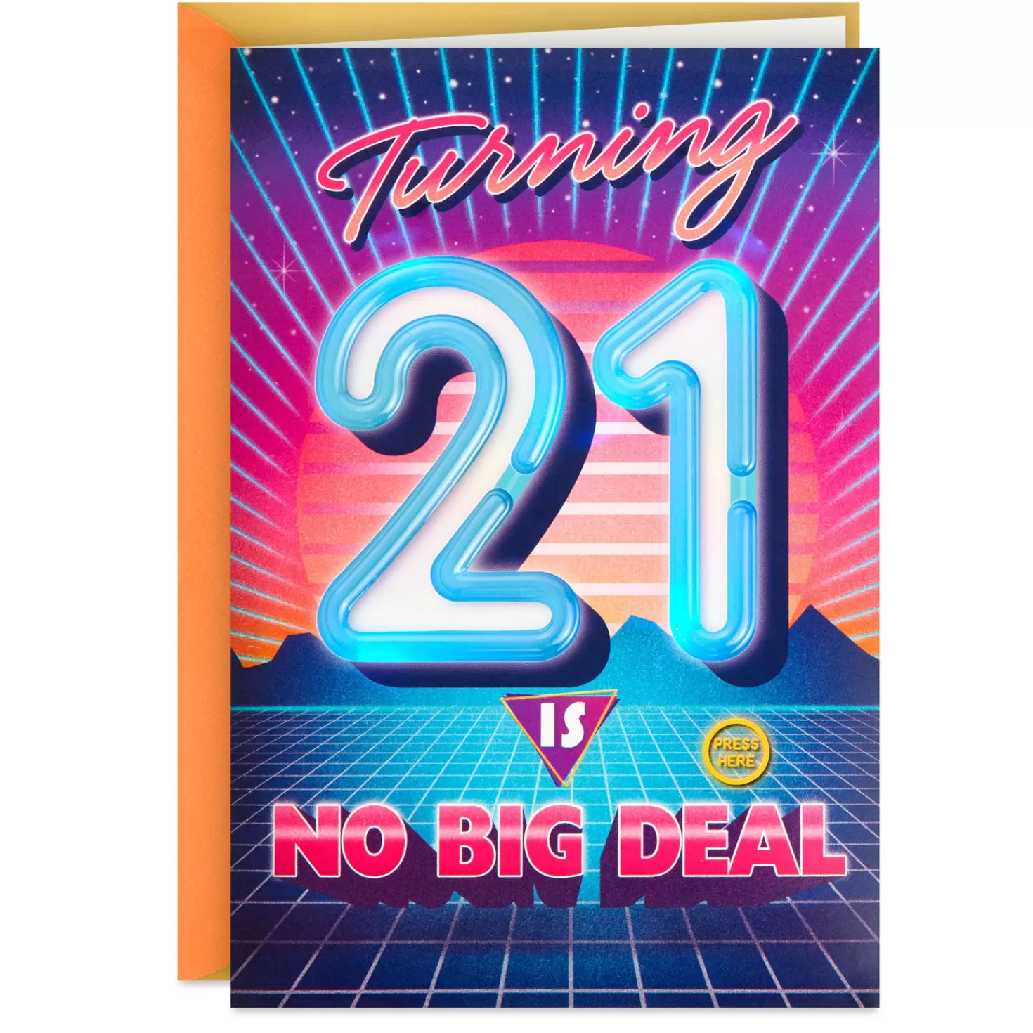 Birthday>Hallmark No Big Deal Musical Light-Up 21St Birthday Card