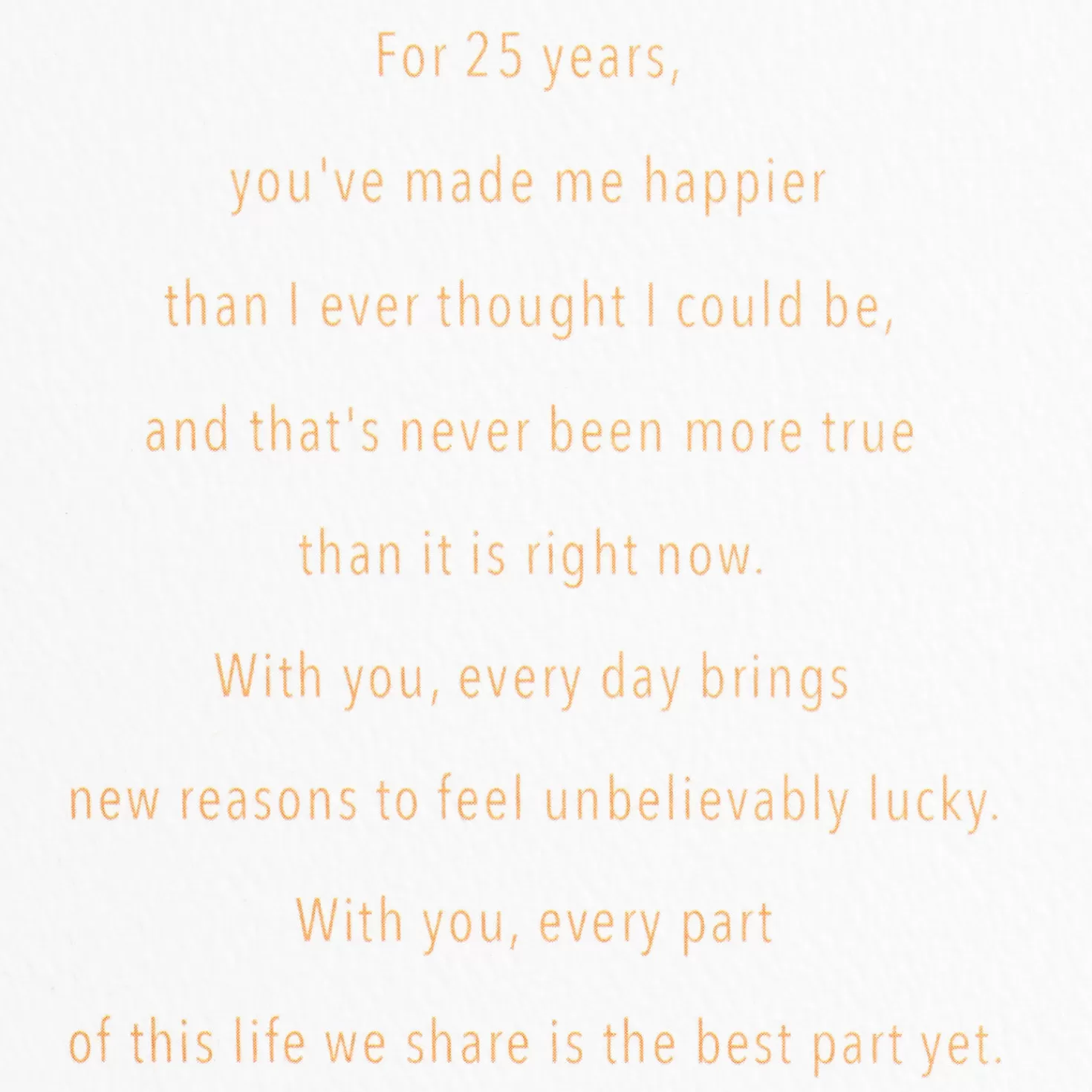 Anniversary>Hallmark No Place I'D Rather Be 25Th Anniversary Card For Husband