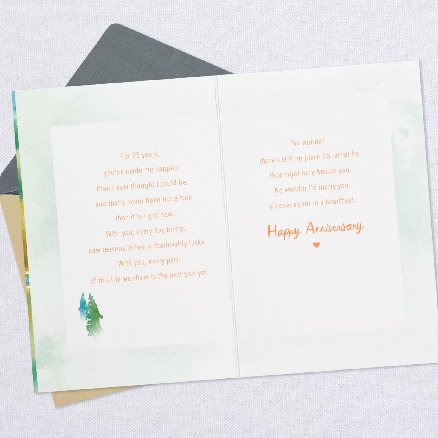 Anniversary>Hallmark No Place I'D Rather Be 25Th Anniversary Card For Husband