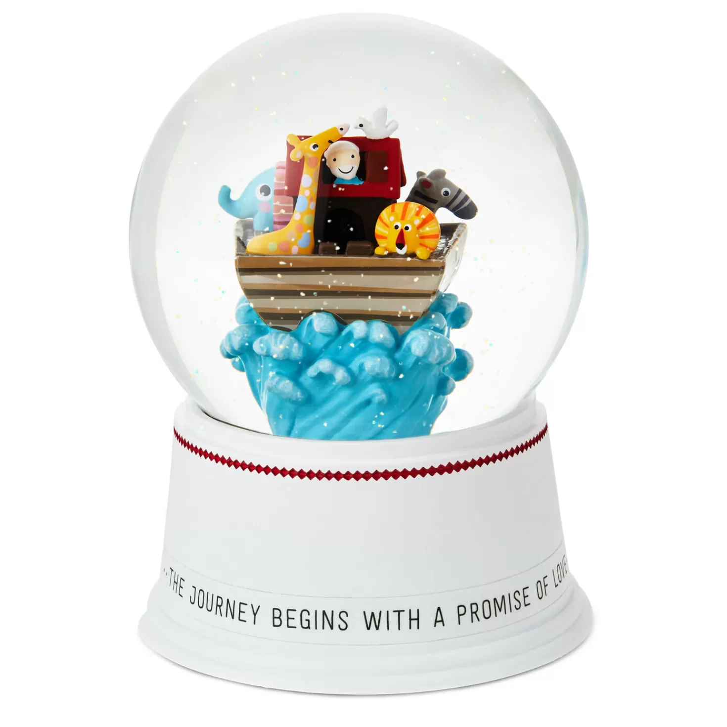 New Noah's Ark Musical Snow Globe Baptism And Christening