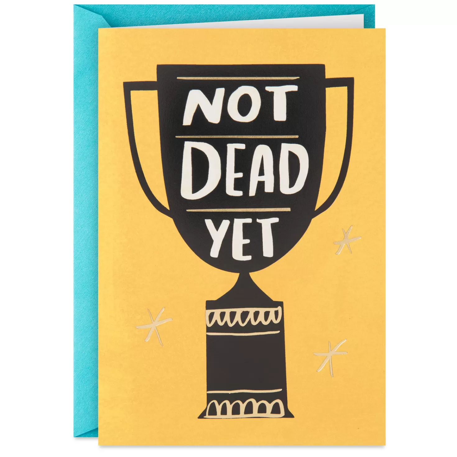 Birthday>Hallmark Not Dead Yet Trophy Funny Birthday Card