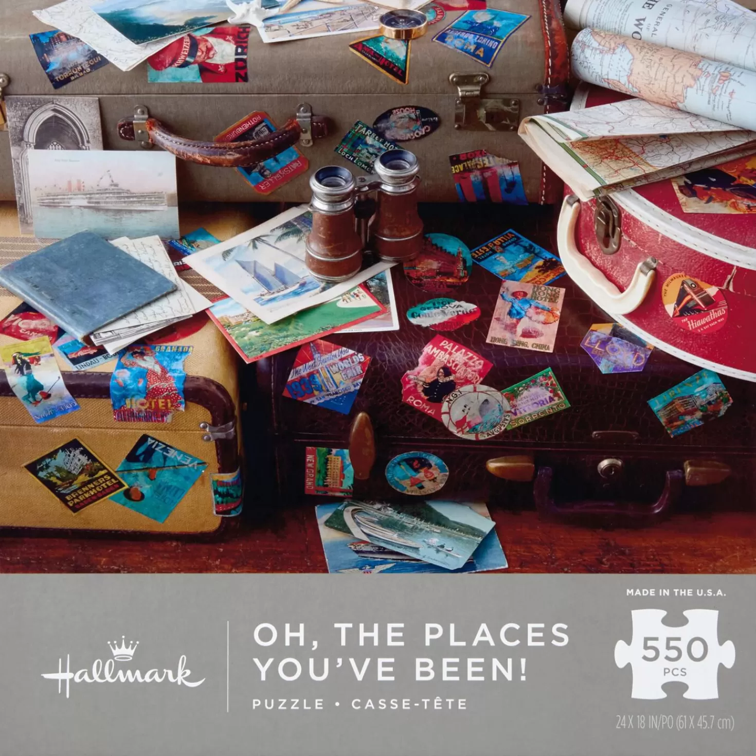 Outlet Oh, The Places You'Ve Been! Travel Themed 550-Piece Puzzle Retirement