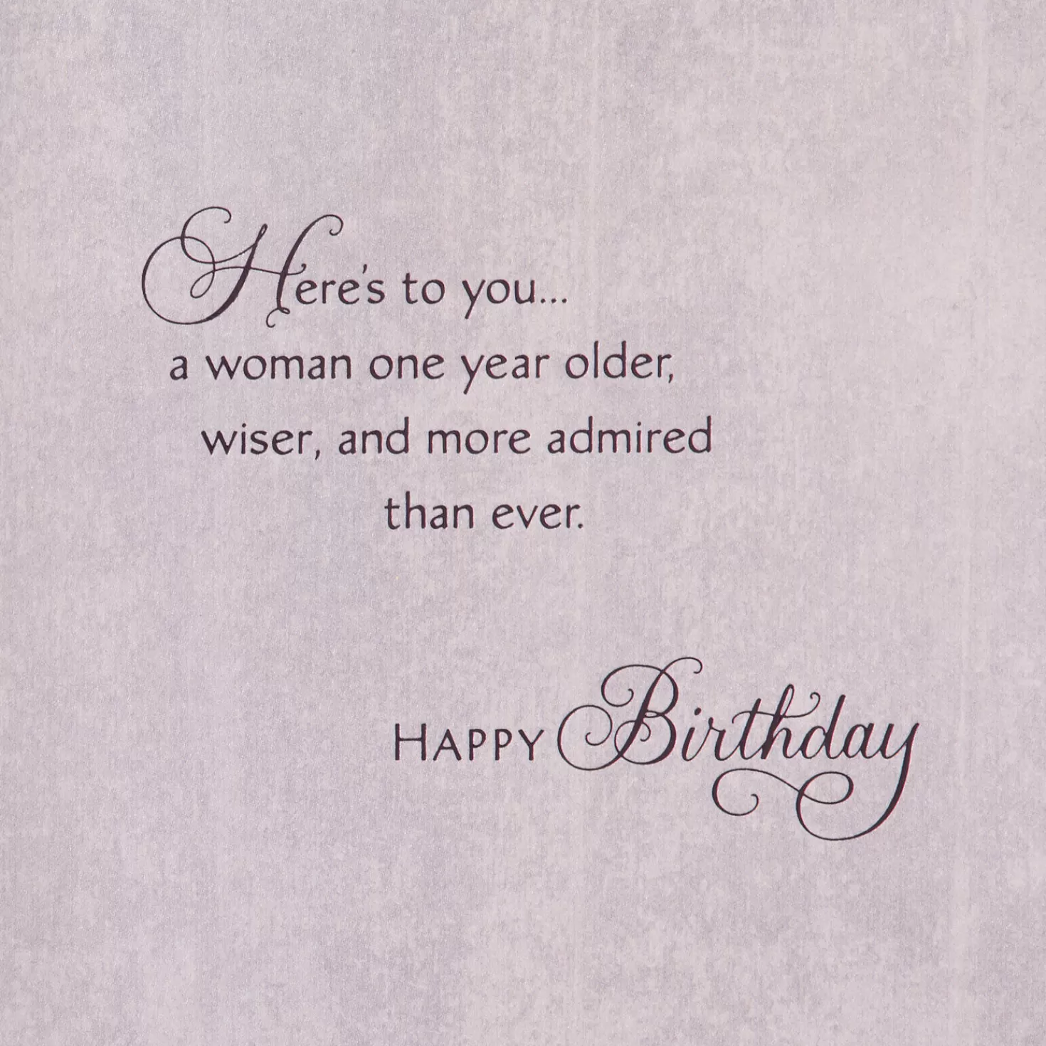 Birthday>Hallmark Older, Wiser And More Admired Birthday Card For Her