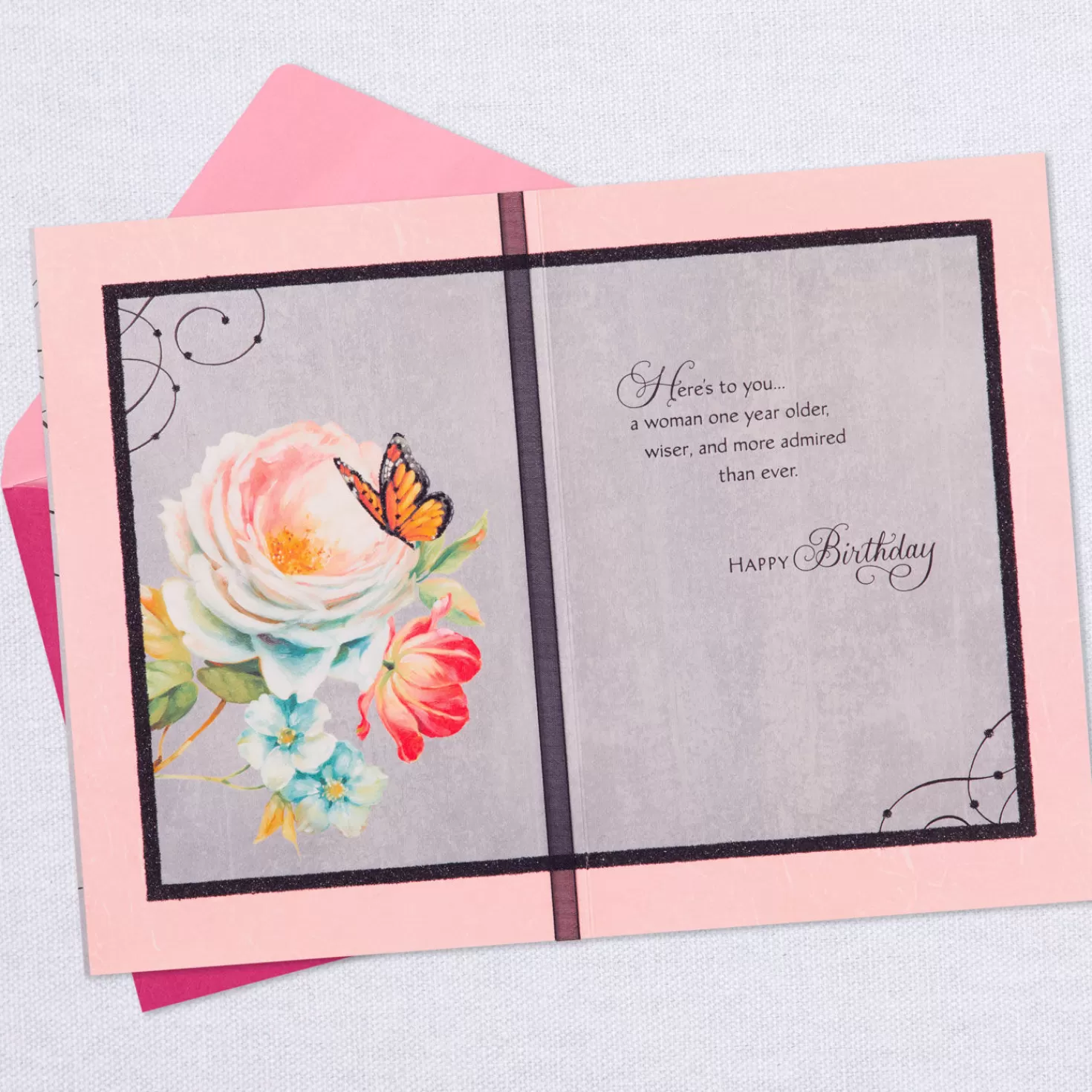 Birthday>Hallmark Older, Wiser And More Admired Birthday Card For Her