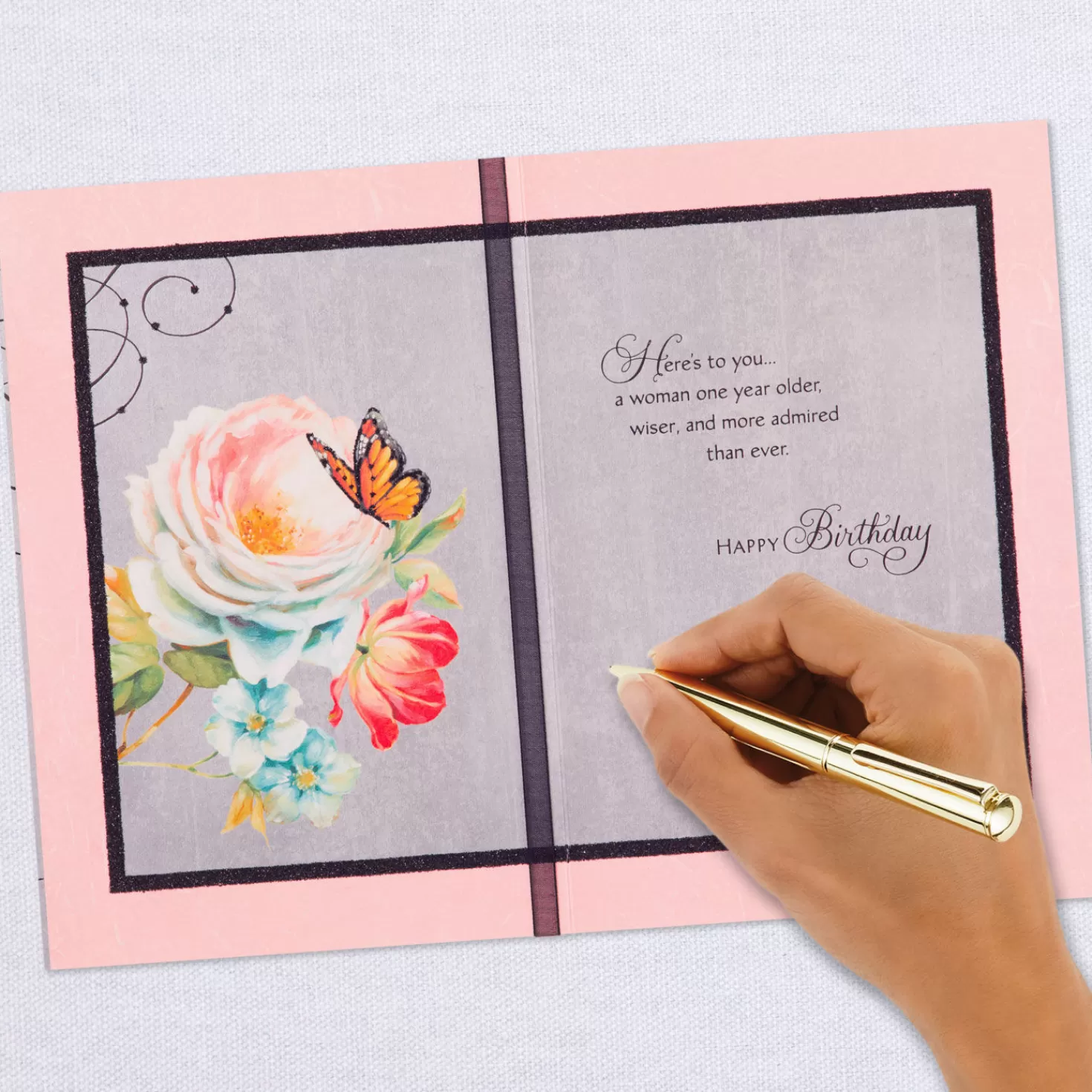 Birthday>Hallmark Older, Wiser And More Admired Birthday Card For Her