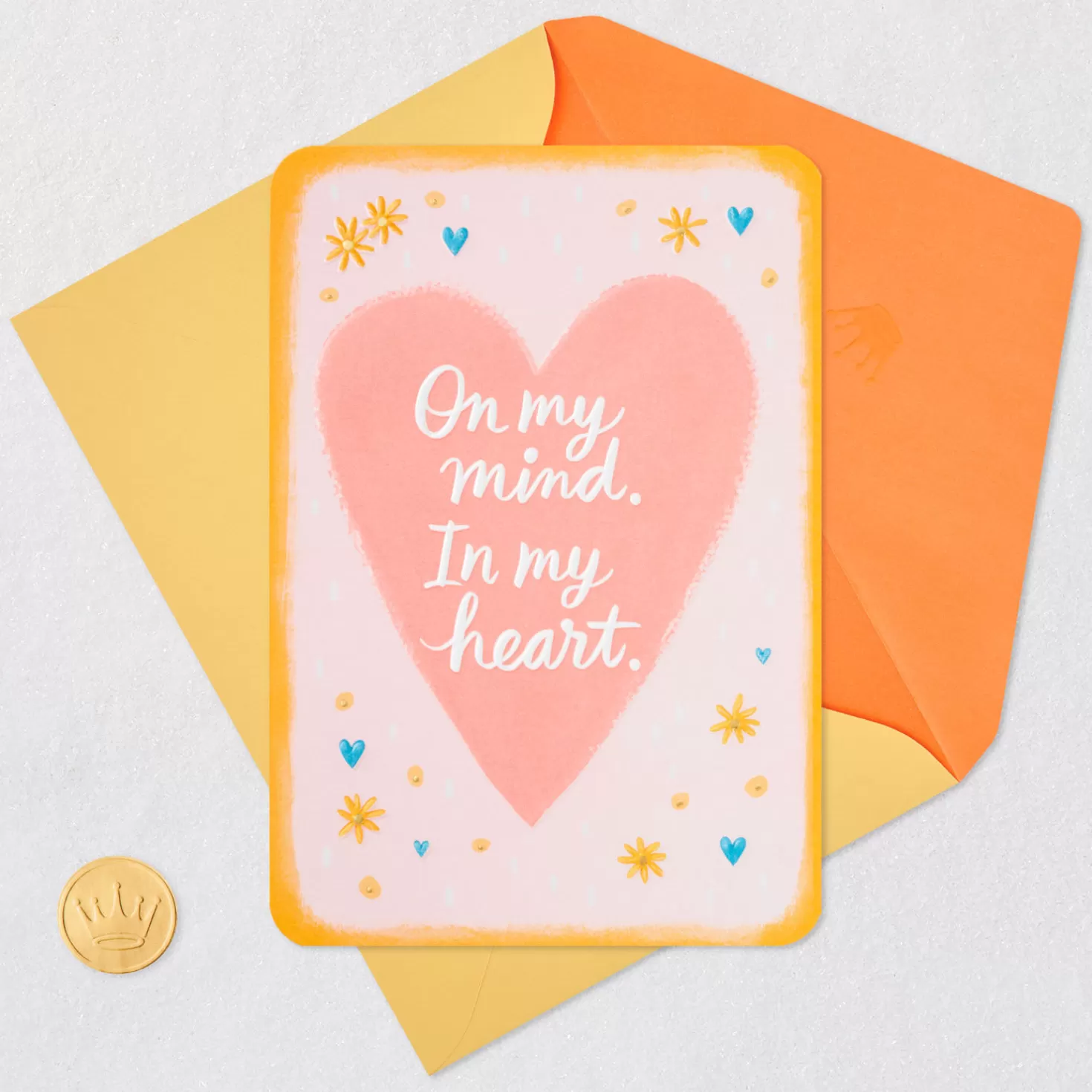 New On My Mind And In My Heart Thinking Of You Card Encouragement