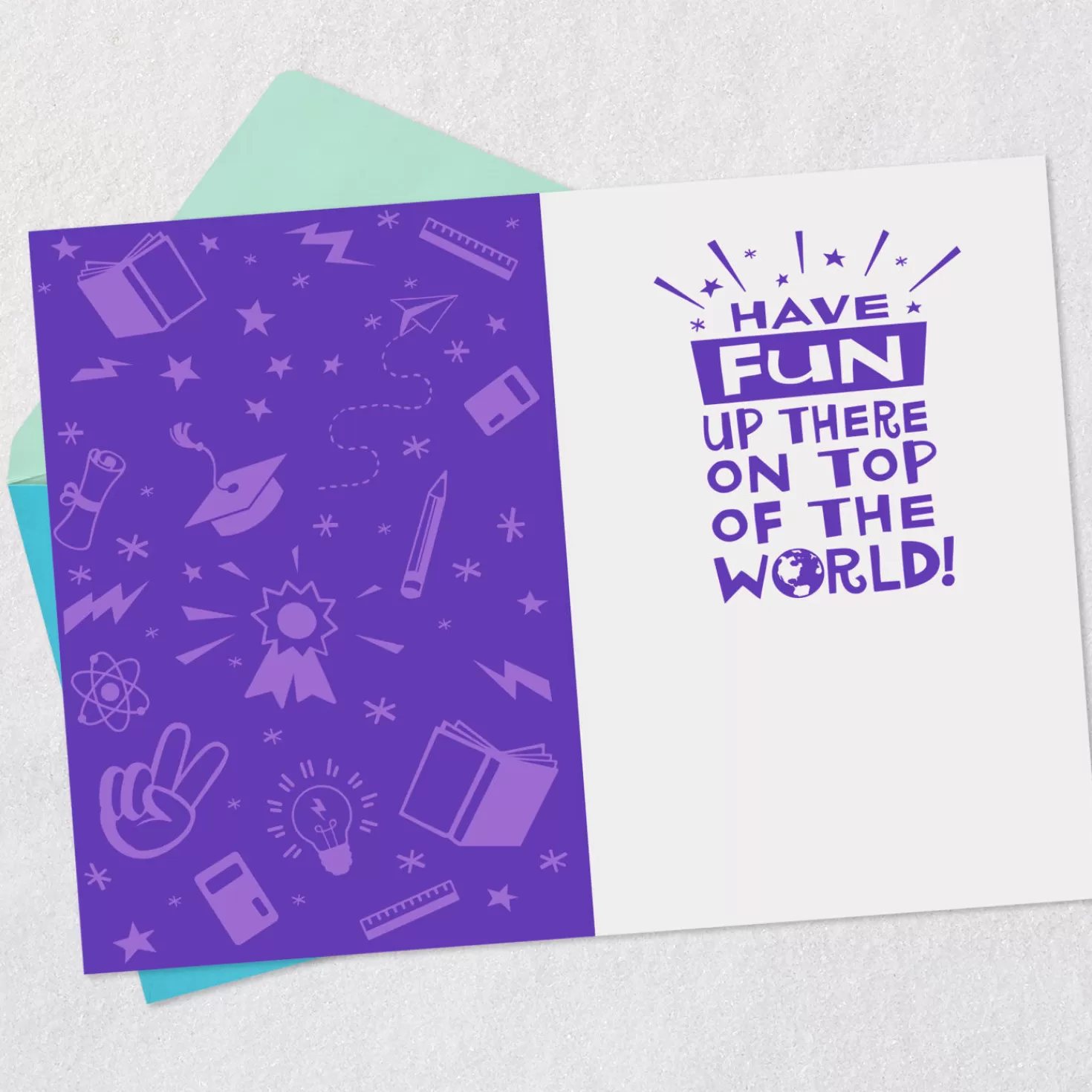 Clearance On Top Of The World! Junior High Graduation Card Graduation