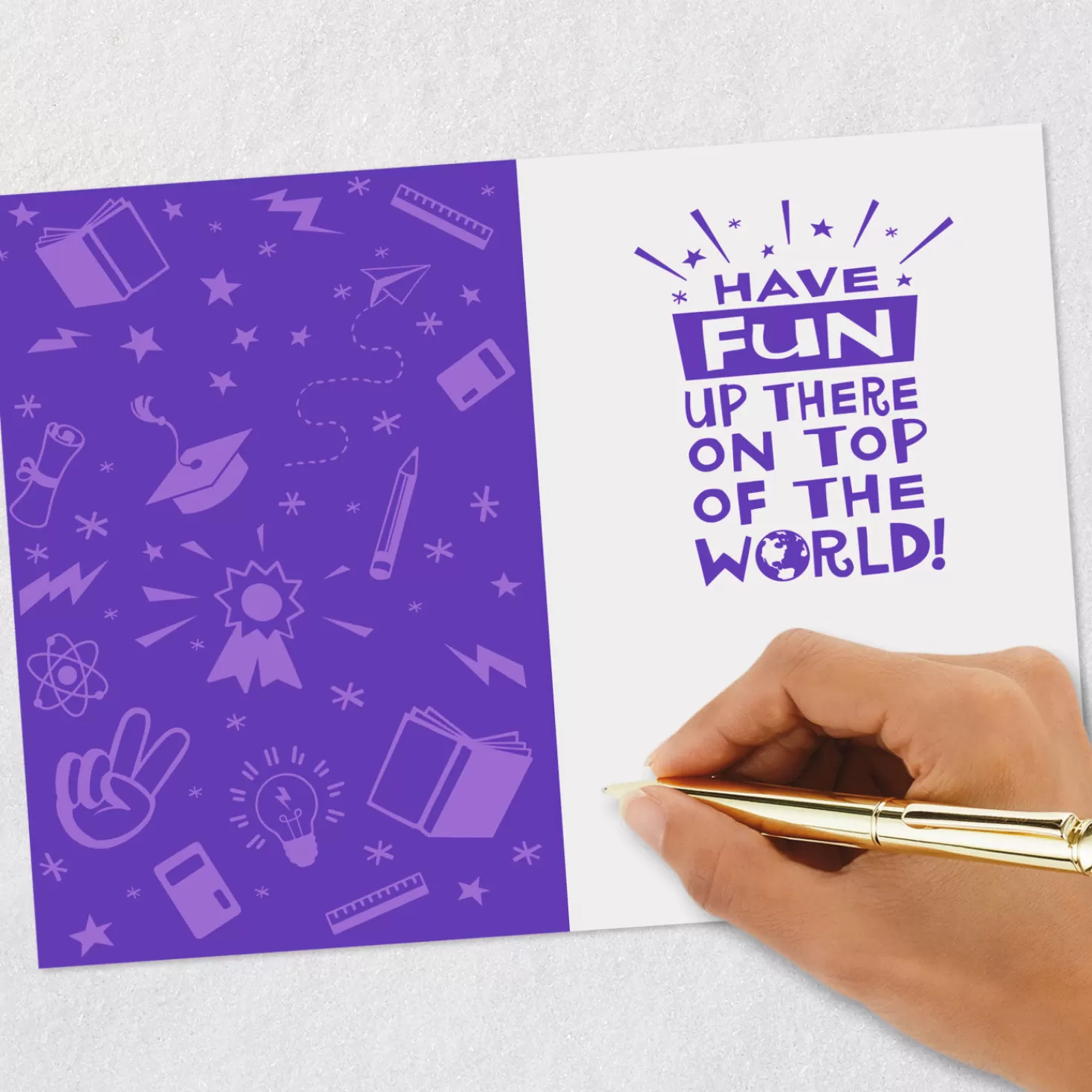 Clearance On Top Of The World! Junior High Graduation Card Graduation