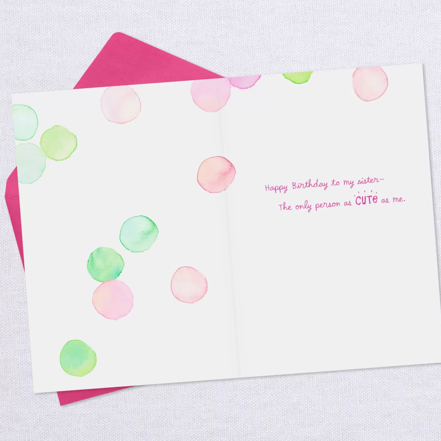 Birthday>Hallmark Only Person As Cute As Me Funny Birthday Card For Sister