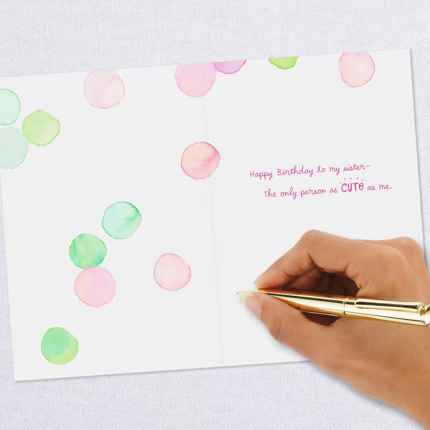 Birthday>Hallmark Only Person As Cute As Me Funny Birthday Card For Sister