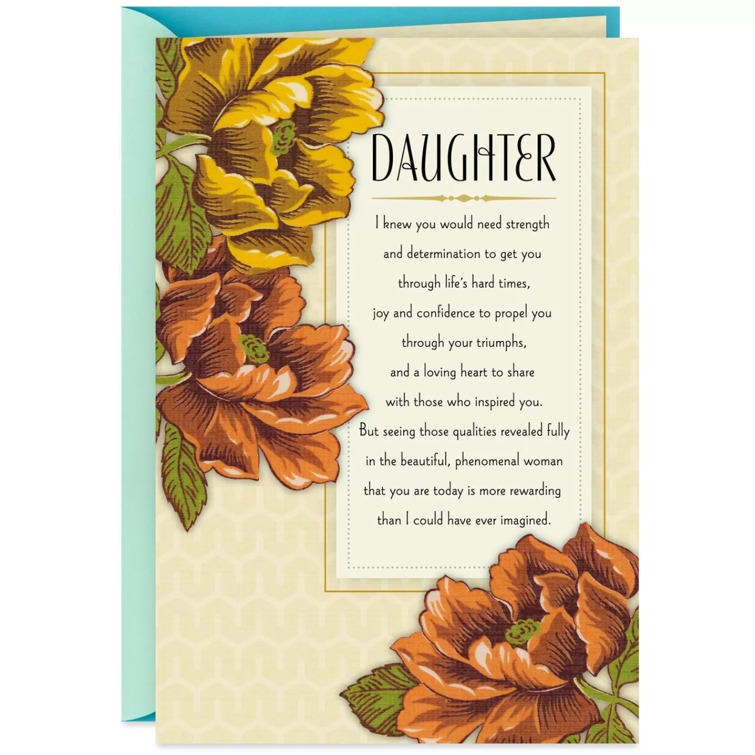 Birthday>Hallmark Orange And Yellow Flowers Birthday Card For Daughter