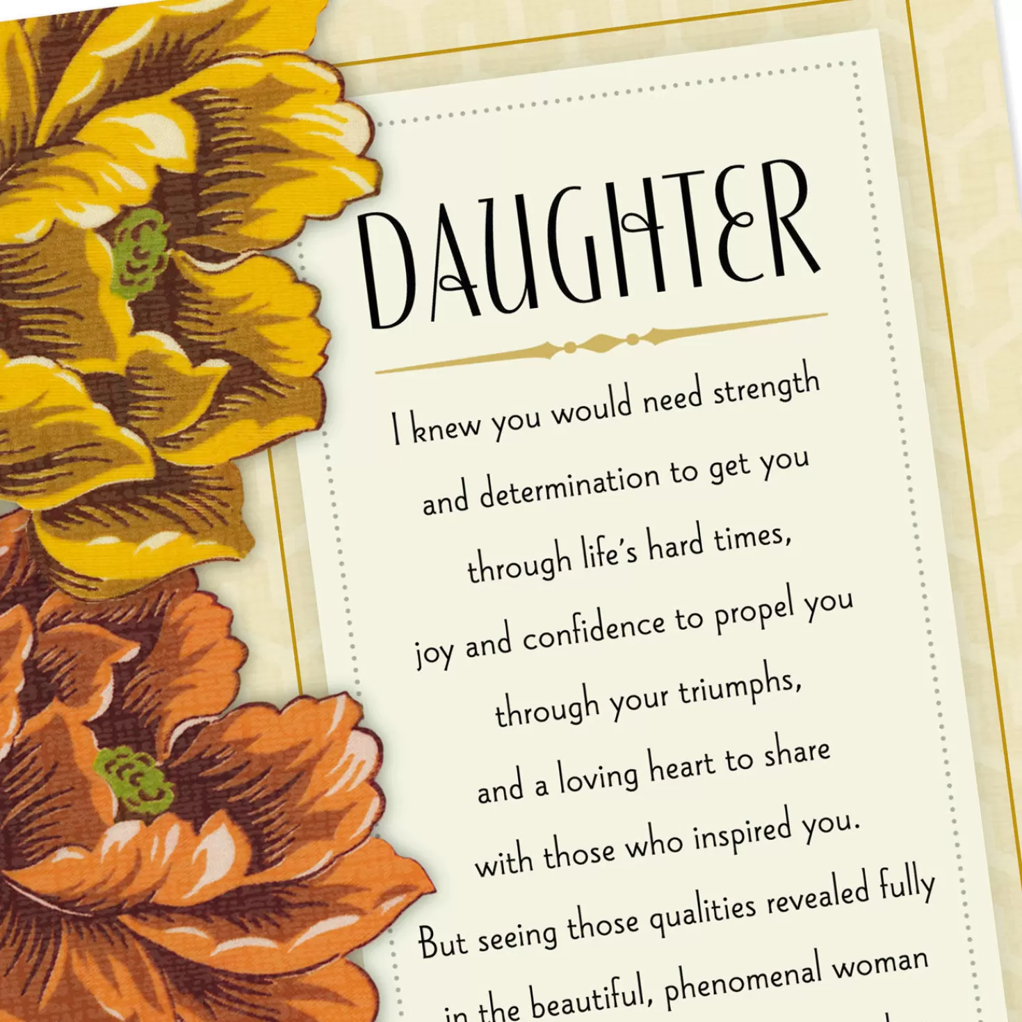 Birthday>Hallmark Orange And Yellow Flowers Birthday Card For Daughter
