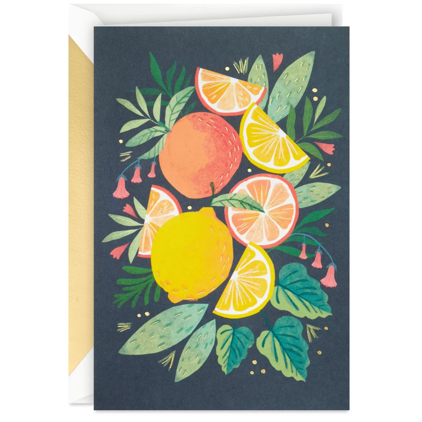 Hot Oranges And Lemons Blank Card Encouragement