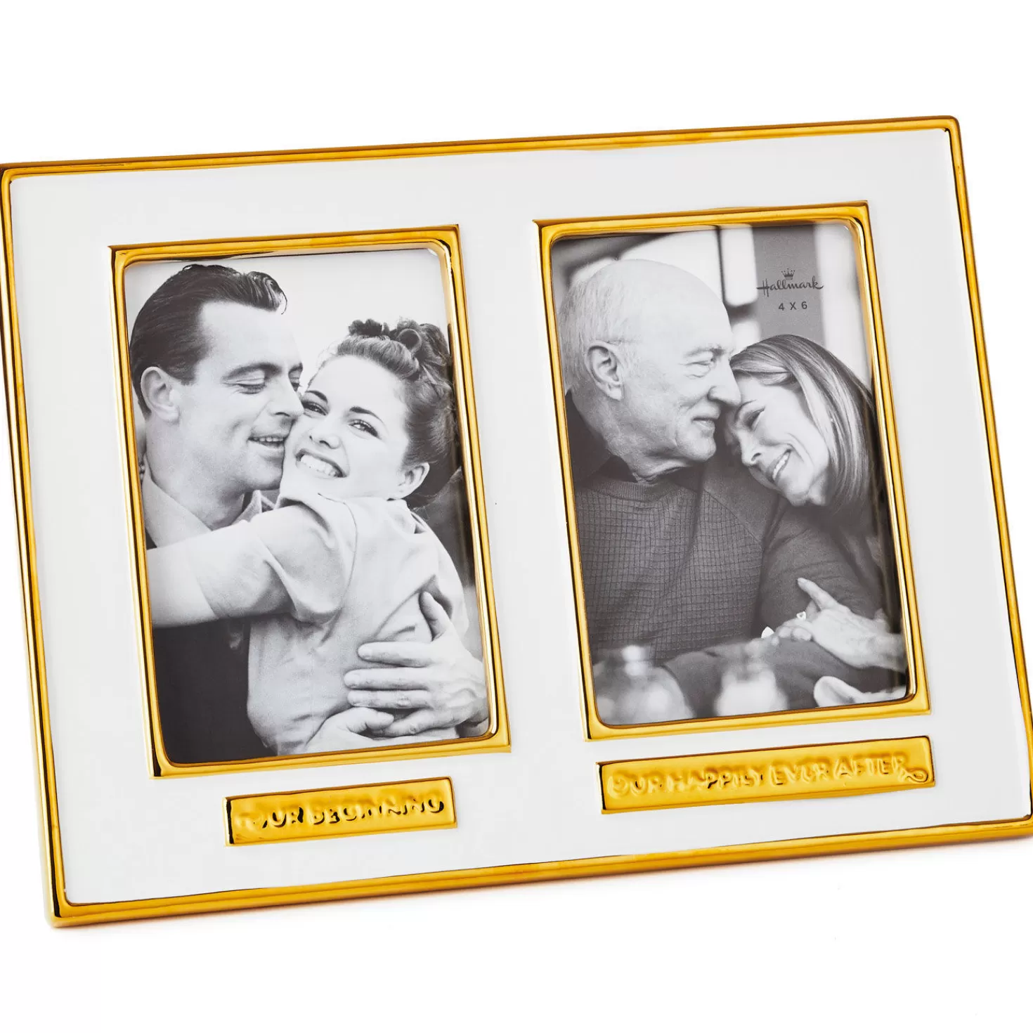 Anniversary>Hallmark Our Beginning And Happily Ever After Ceramic Picture Frame, 4X6