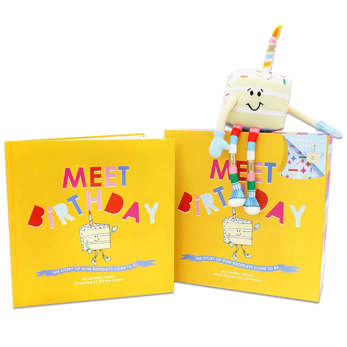 Birthday>Hallmark Packed Party Birthday Cake Plush With Meet Birthday Book, Set Of 2