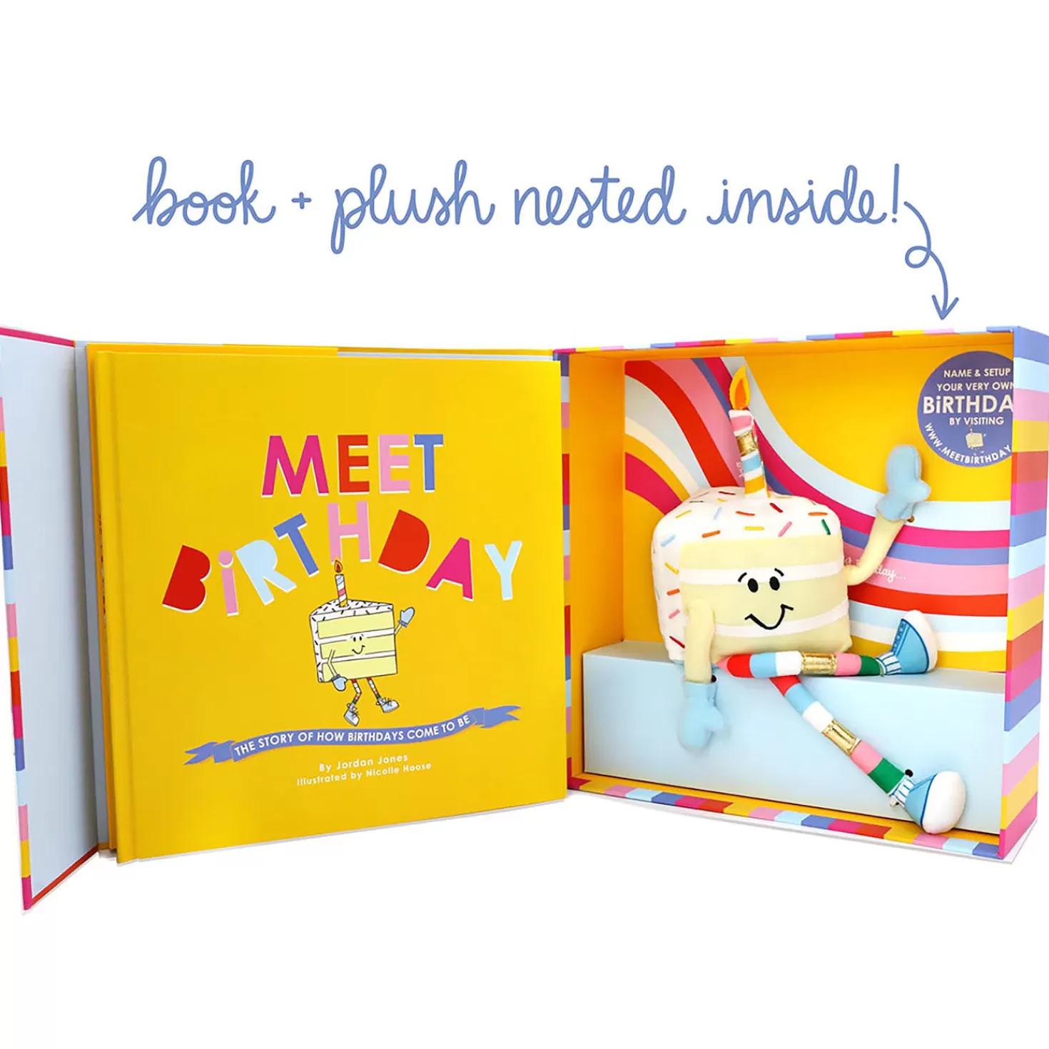 Birthday>Hallmark Packed Party Birthday Cake Plush With Meet Birthday Book, Set Of 2