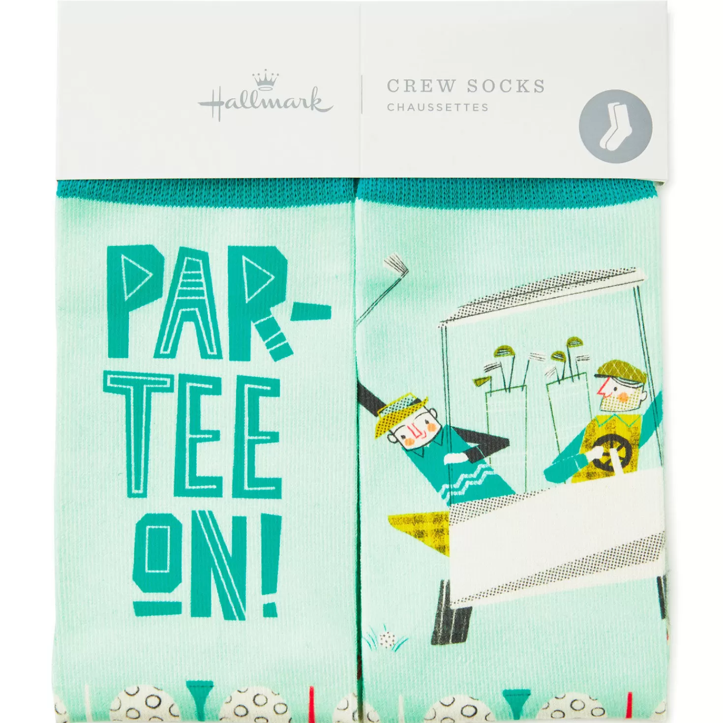 Fashion Par-Tee On Golf Funny Crew Socks Retirement