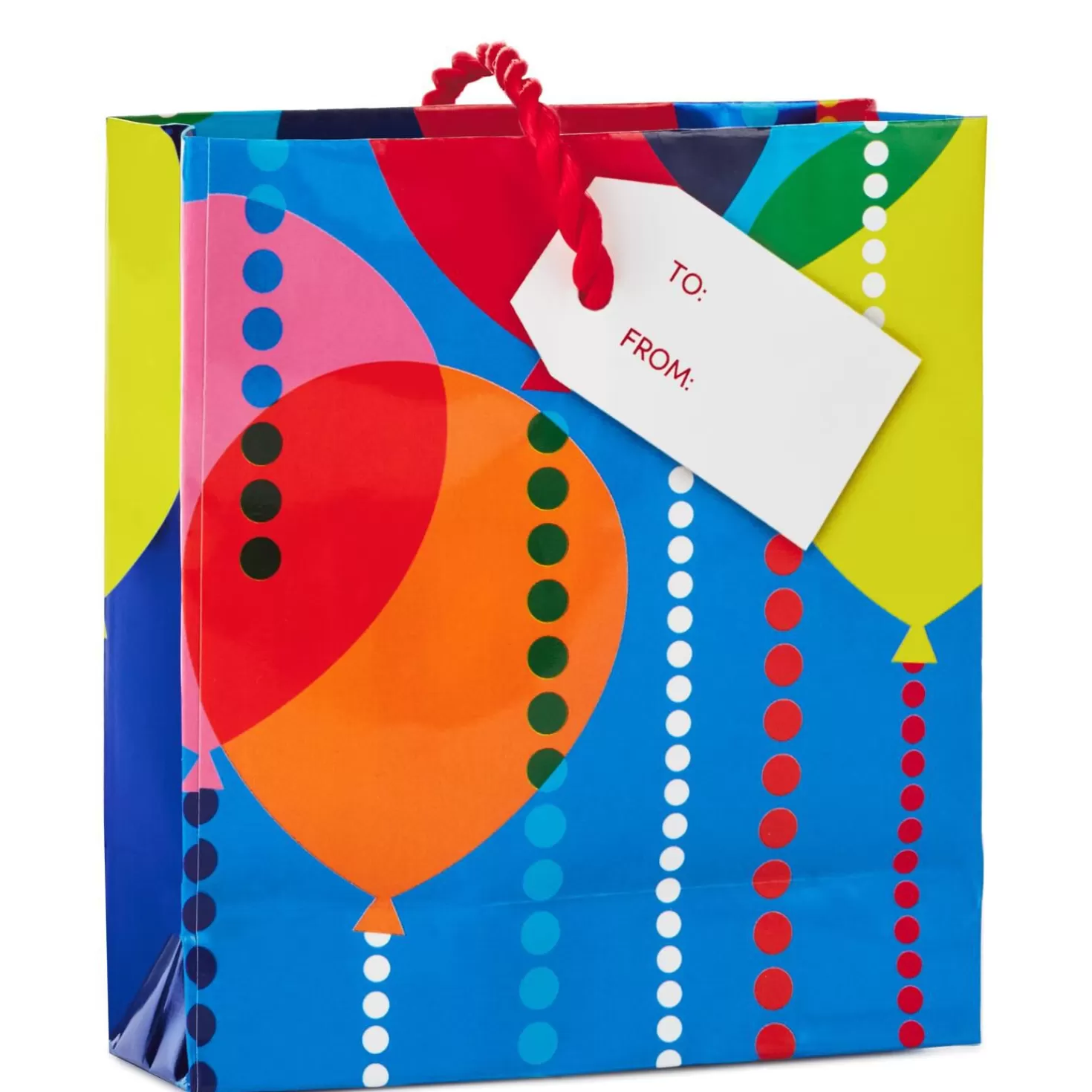 Birthday>Hallmark Party Balloons Gift Card Holder Mini Bag, 4.5"