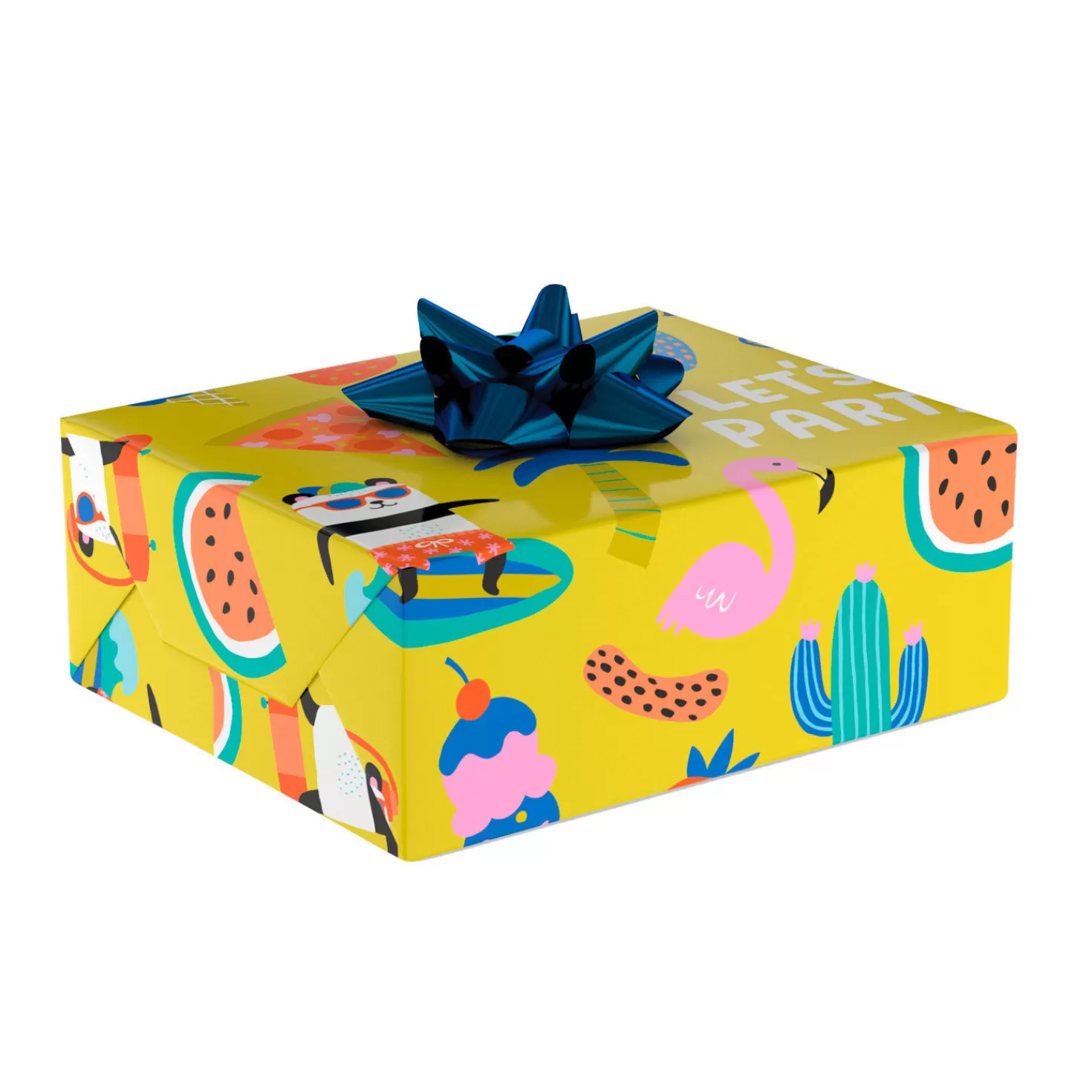 Birthday>Hallmark Party Panda Wrapping Paper, 20 Sq. Ft.