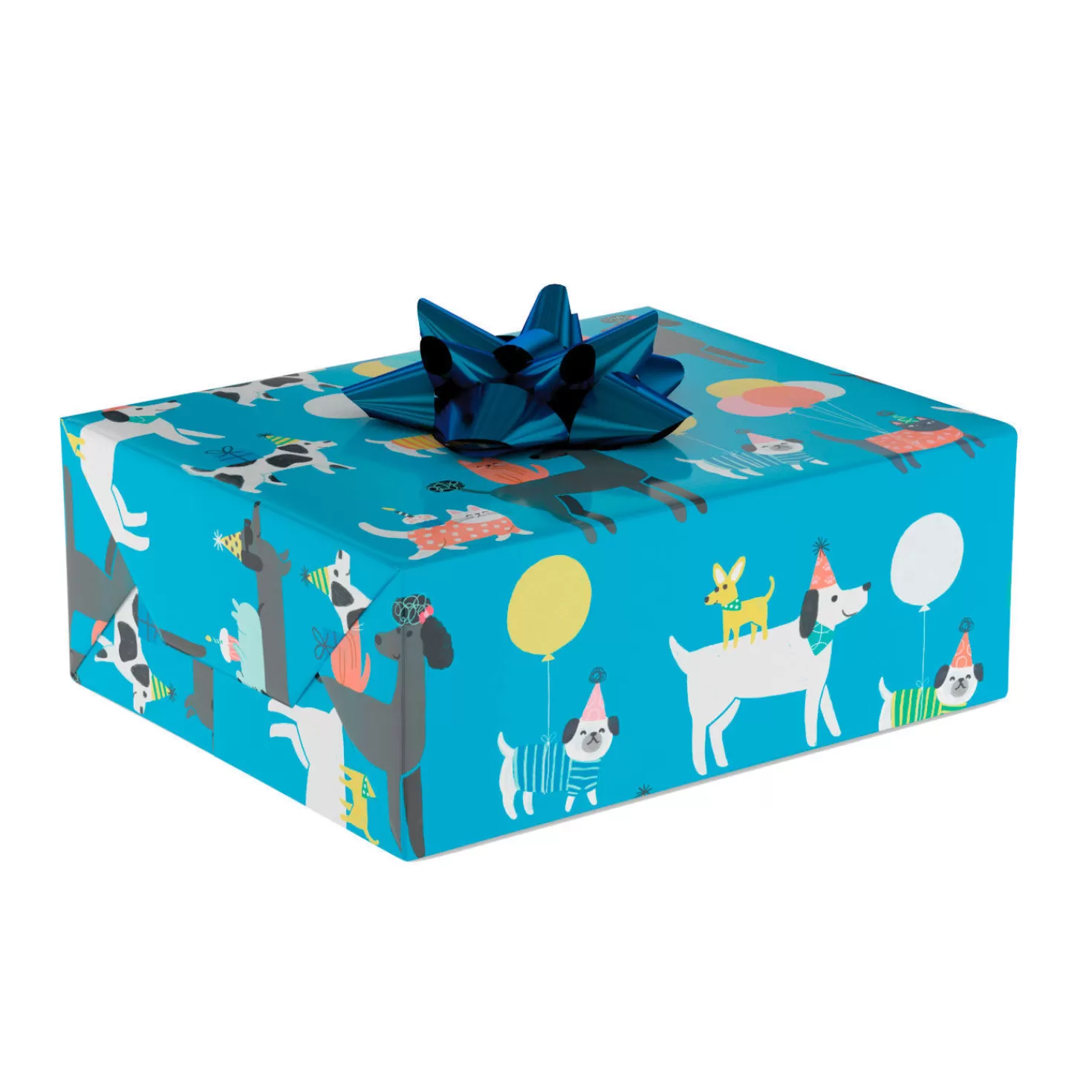 Birthday>Hallmark Party Pets Wrapping Paper, 20 Sq. Ft.