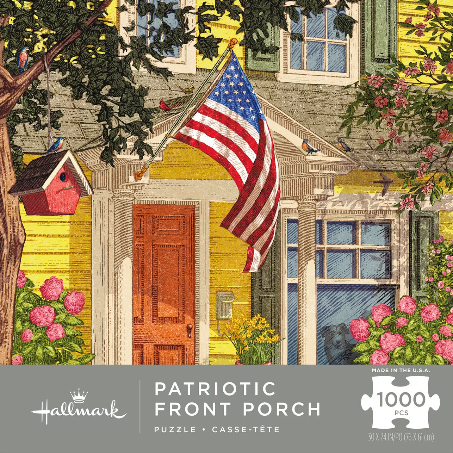 Flash Sale Patriotic Front Porch 1,000-Piece Puzzle Military Appreciation