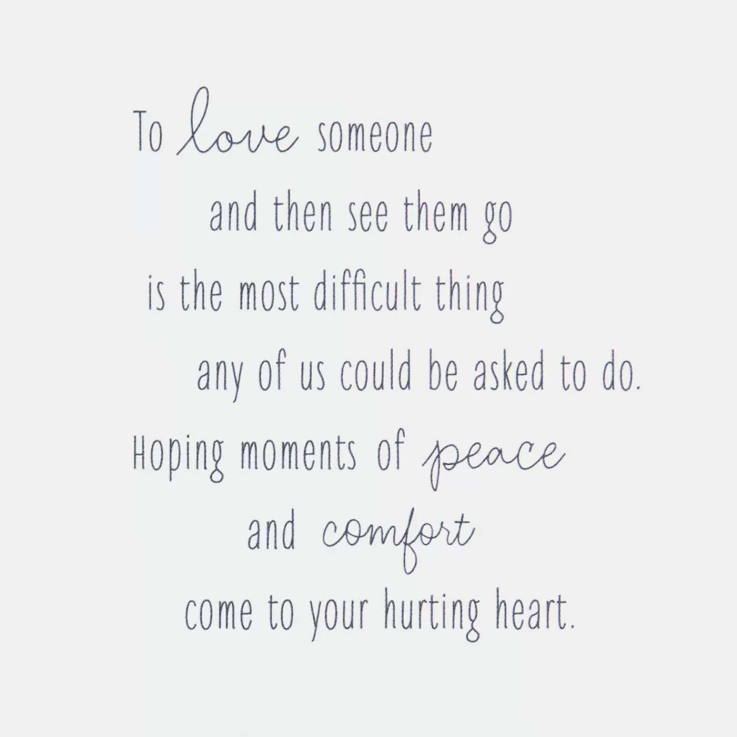 Cheap Peace And Comfort Sympathy Card Sympathy
