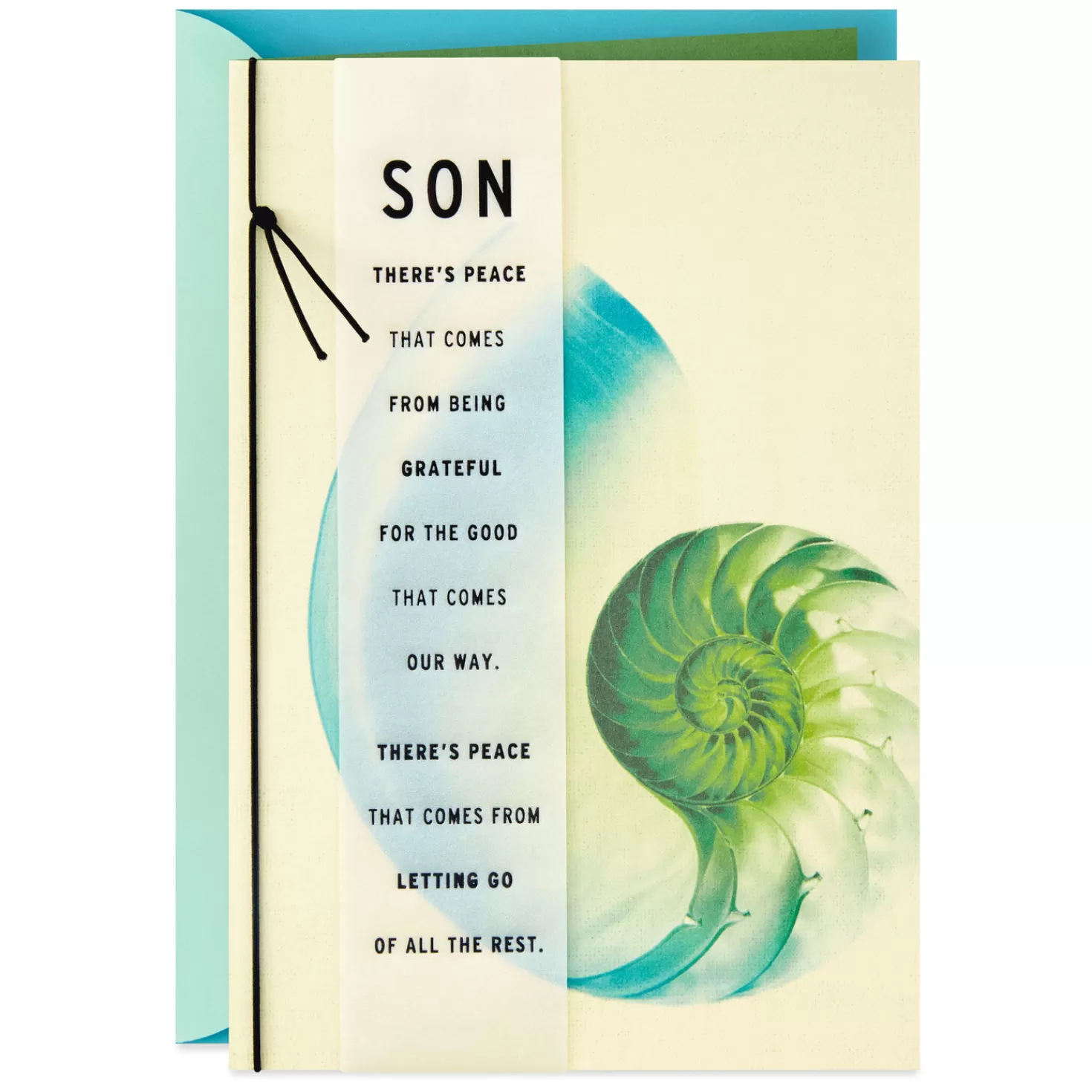 Birthday>Hallmark Peace And Love Nautilus Shell Birthday Card For Son