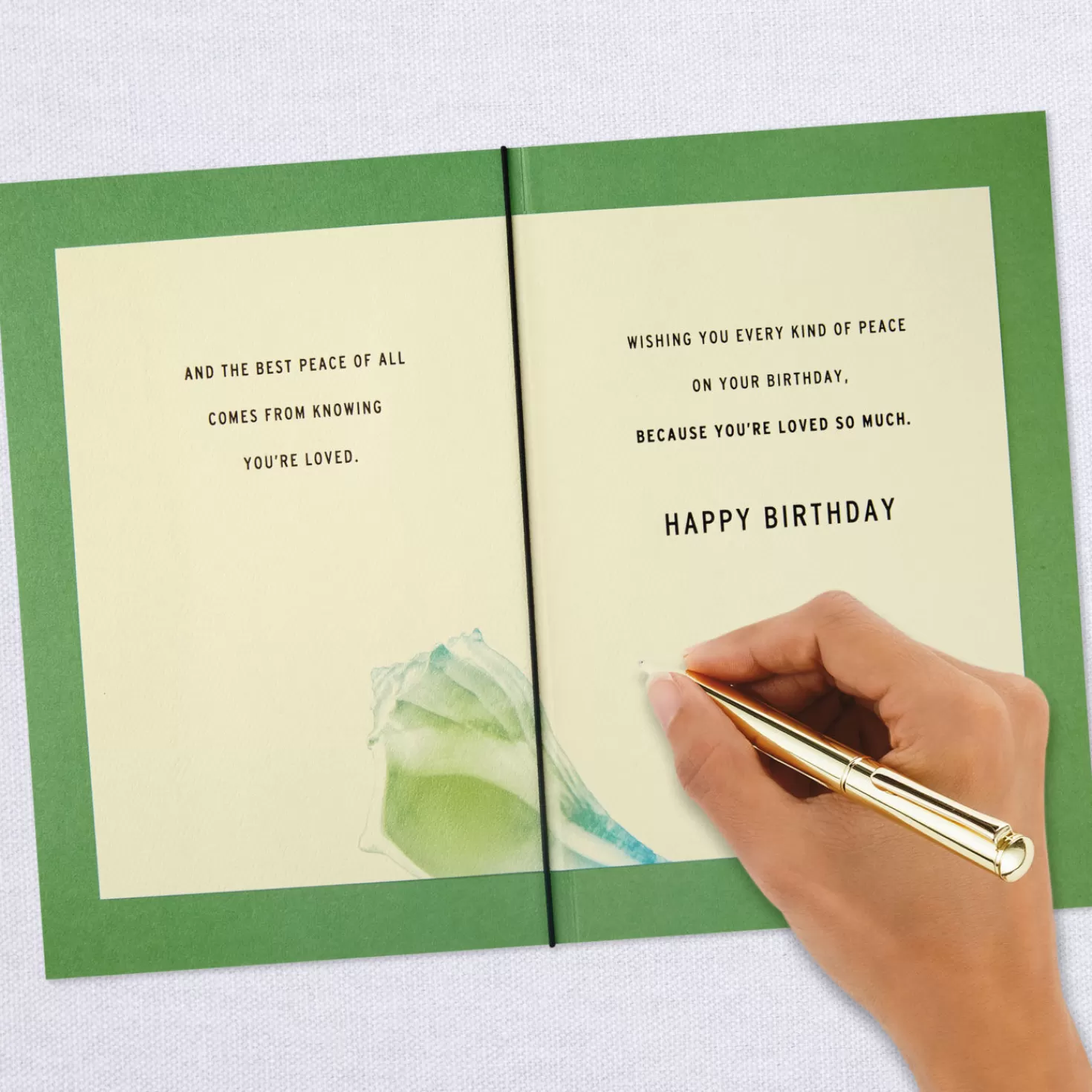 Birthday>Hallmark Peace And Love Nautilus Shell Birthday Card For Son