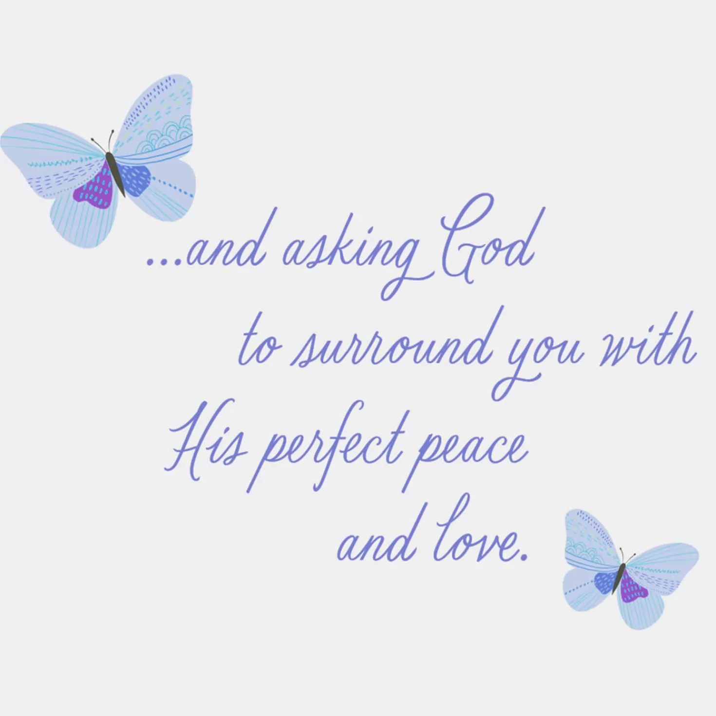 Cheap Peace And Love Religious Sympathy Card Sympathy