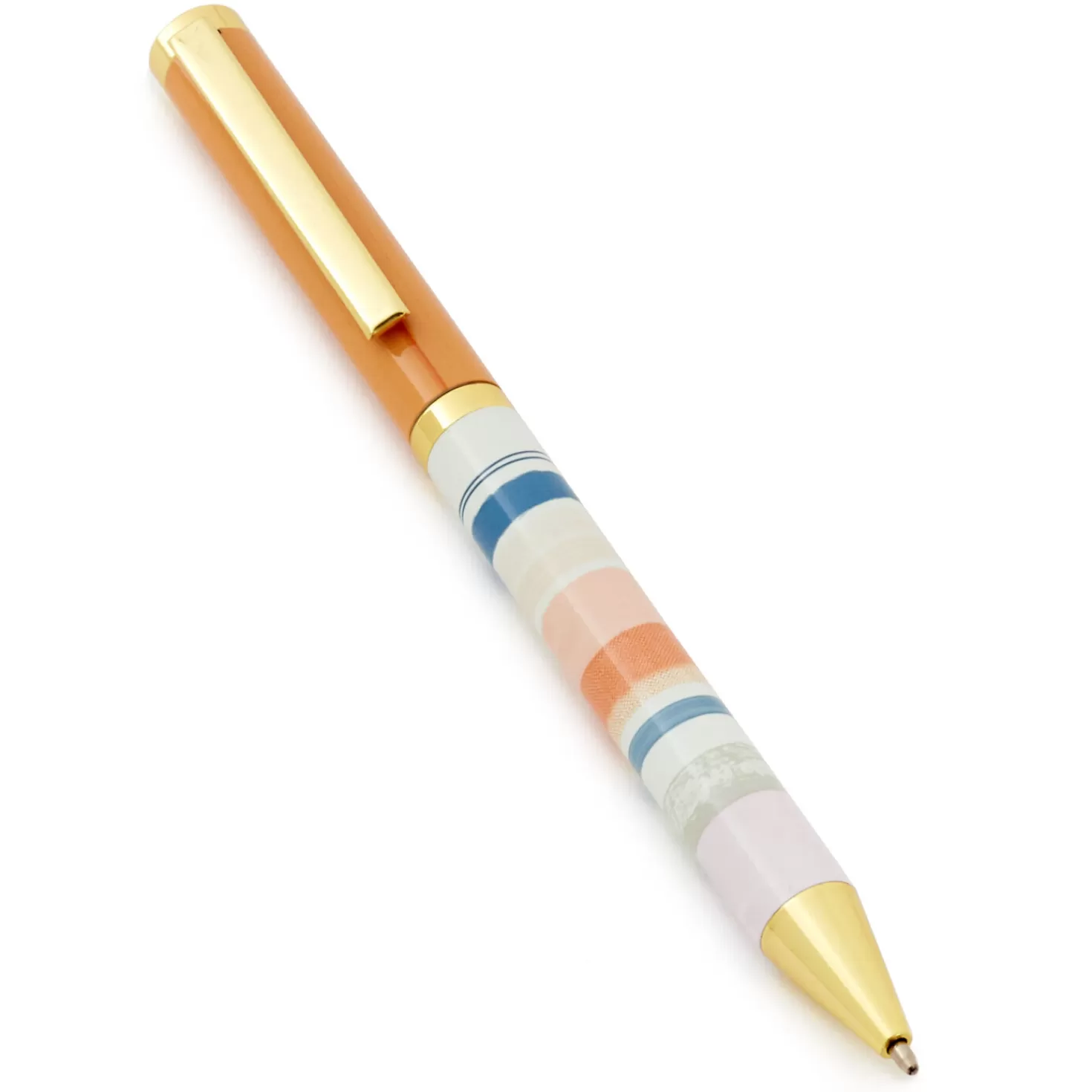 Fashion Peach And Pastel Striped Pen Back To School