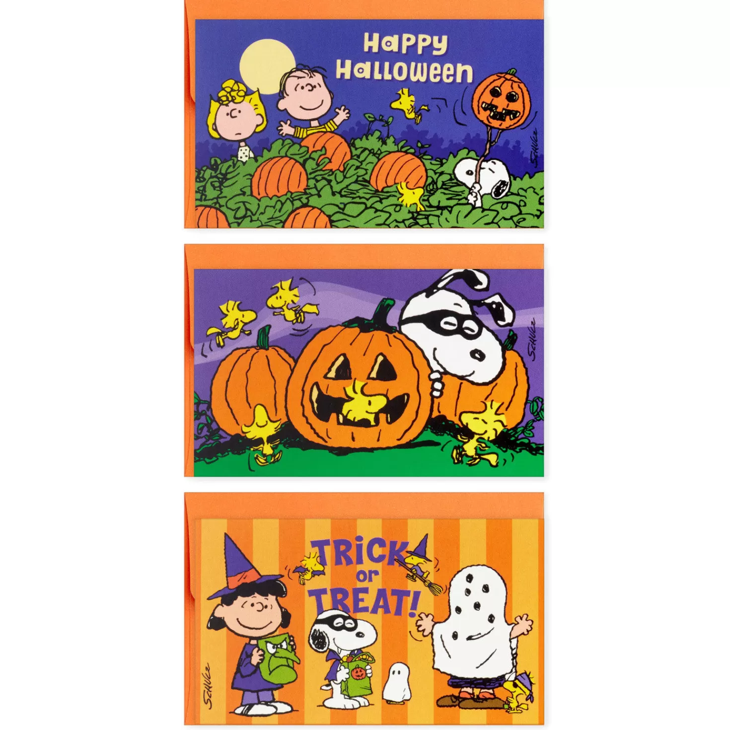 Halloween (10/31)>Hallmark Peanuts® Assorted Halloween Mini Blank Note Cards, Pack Of 24