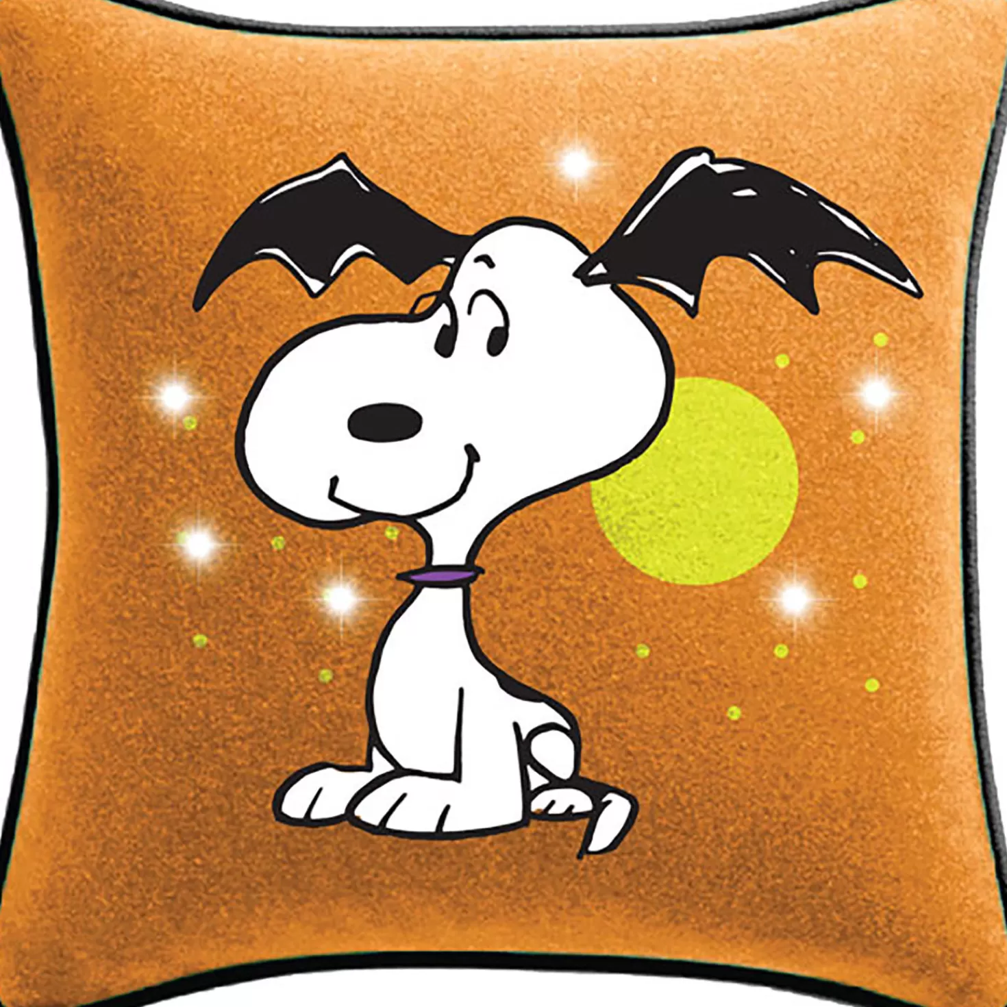 Halloween (10/31)>Hallmark Peanuts® Batty Snoopy Light-Up Pillow, 16.5X16.5