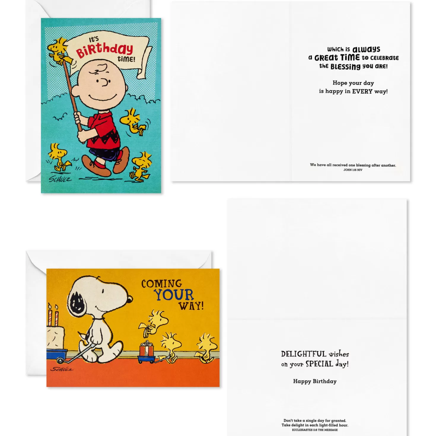 Birthday>Hallmark Peanuts Birthday Blessings Religious Boxed Birthday Cards Assortment, Pack Of 12
