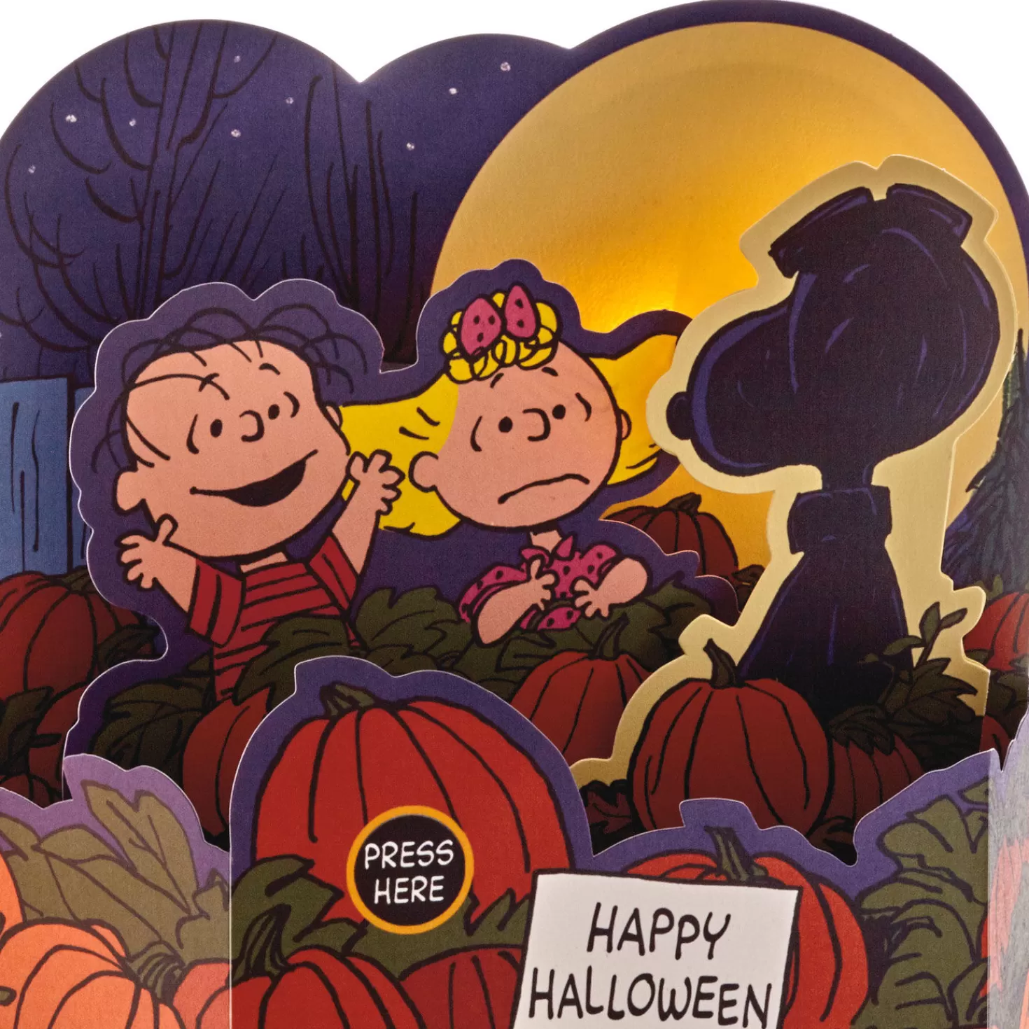 Halloween (10/31)>Hallmark Peanuts® Great Pumpkin 3D Pop-Up Halloween Card With Sound And Light