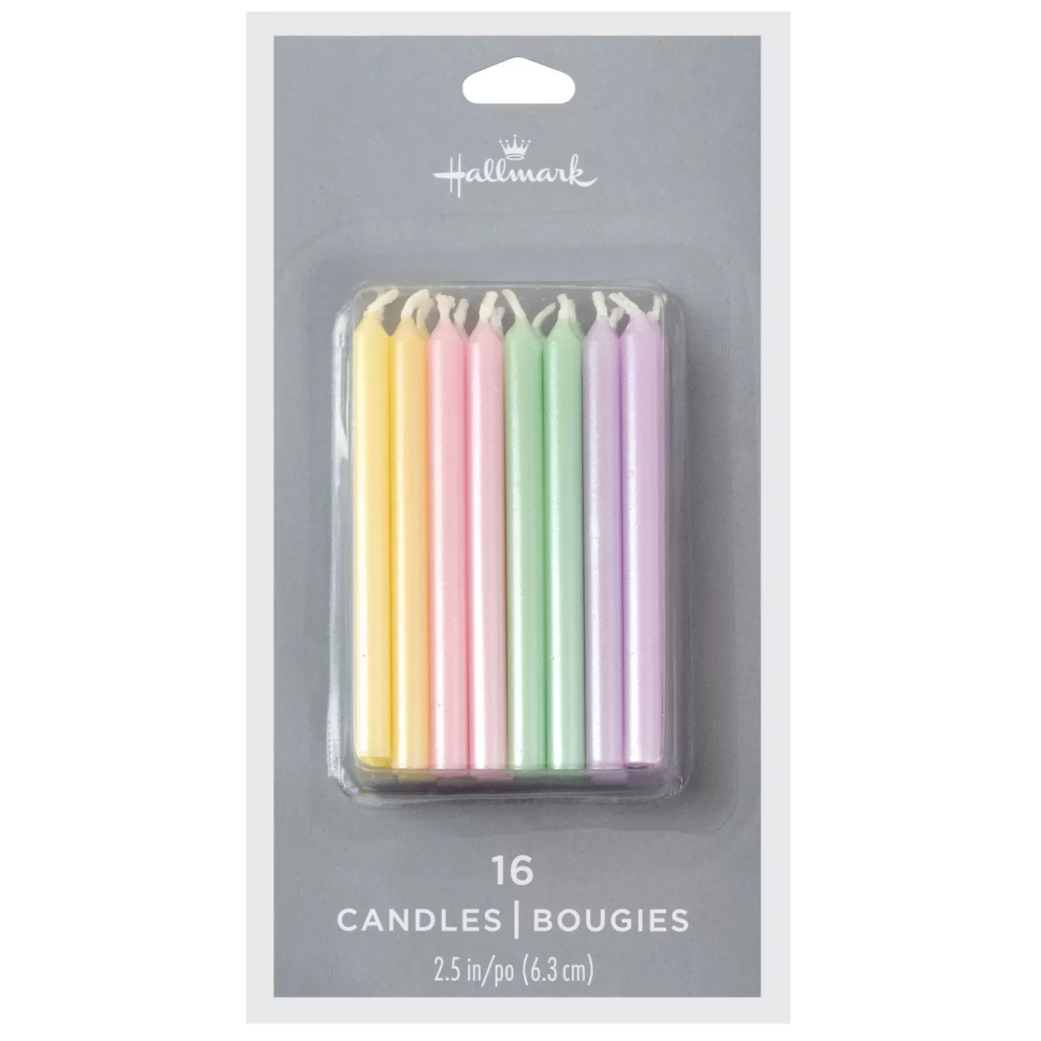 Birthday>Hallmark Pearlized Pastel Birthday Candles, Set Of 16