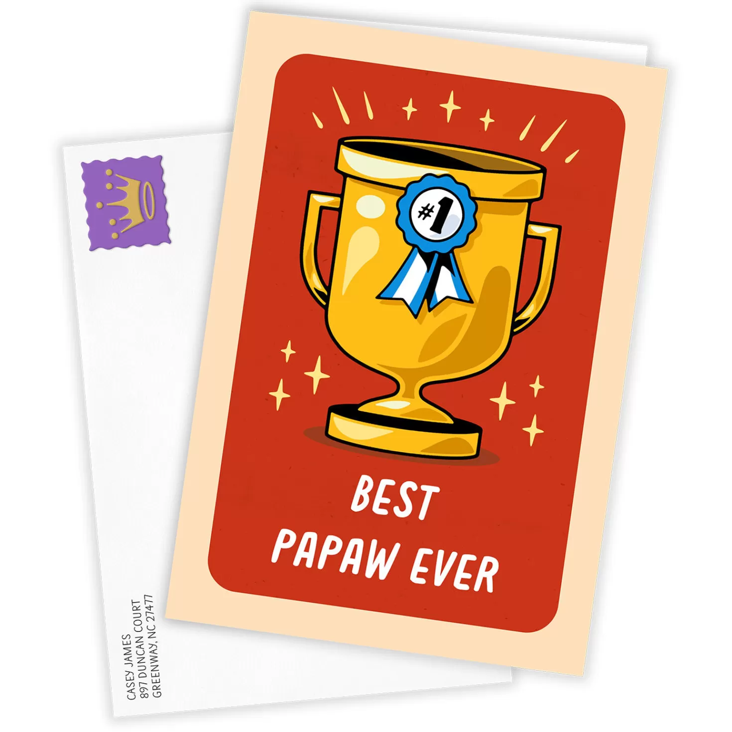 Best Personalized #1 Ribbon And Trophy Card Encouragement